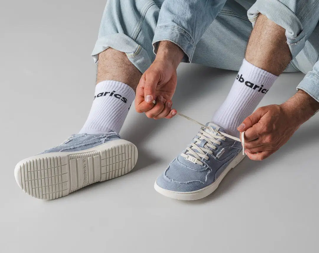 Barefoot Sneakers Barebarics Zing Denim - Light Blue - BarefootHub - UK Barefoot Shoes