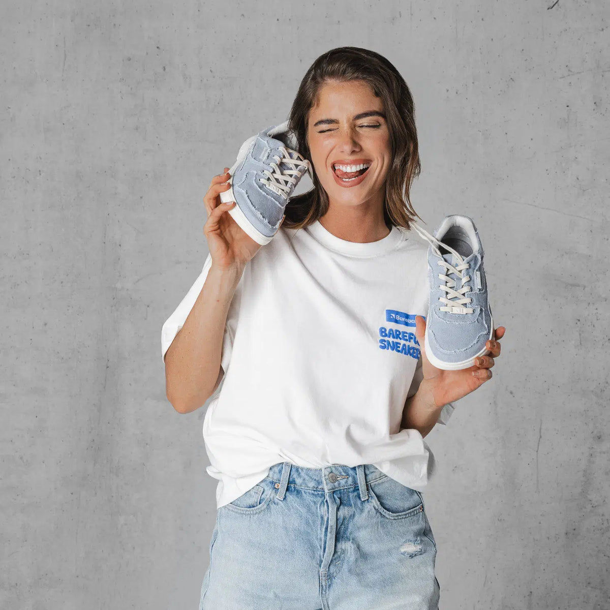 Barefoot Sneakers Barebarics Zing Denim - Light Blue - BarefootHub - UK Barefoot Shoes