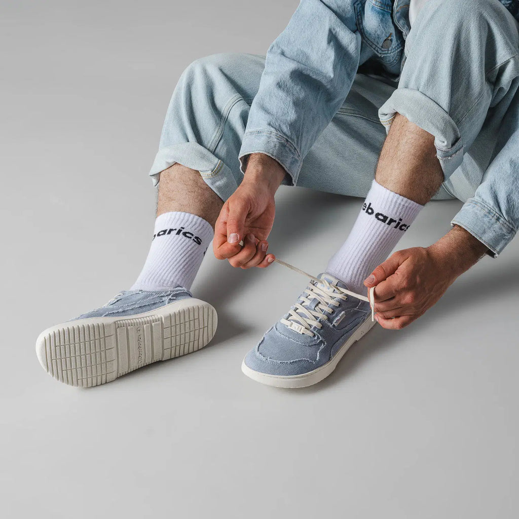 Barefoot Sneakers Barebarics Zing Denim - Light Blue - BarefootHub - UK Barefoot Shoes