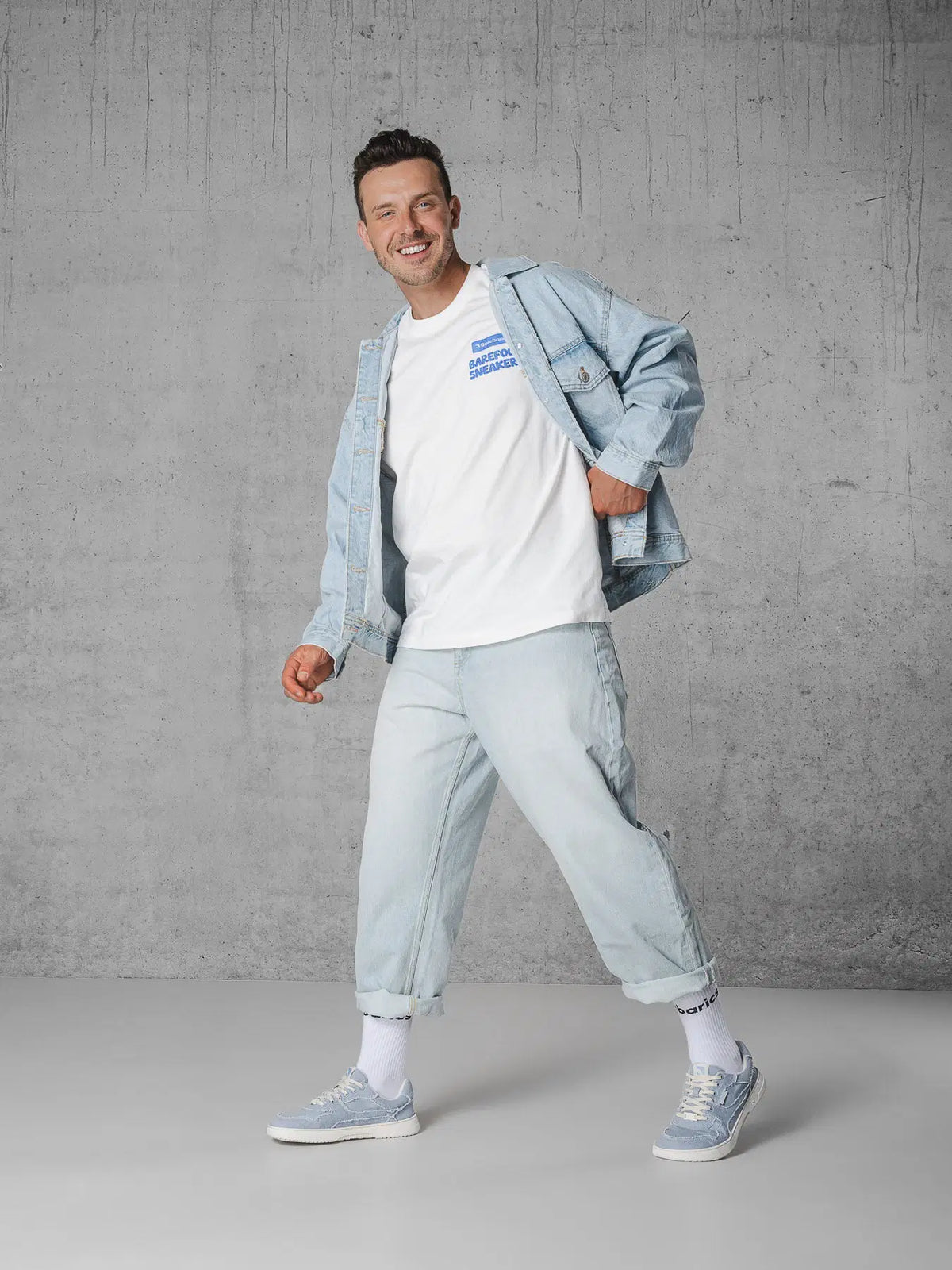Barefoot Sneakers Barebarics Zing Denim - Light Blue - BarefootHub - UK Barefoot Shoes