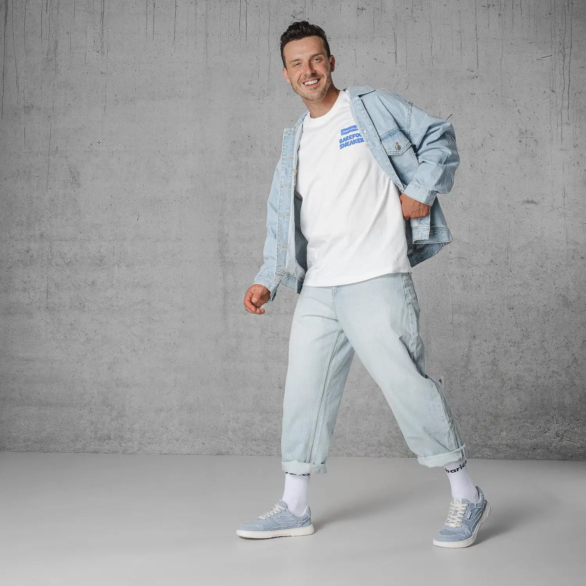 Barefoot Sneakers Barebarics Zing Denim - Light Blue - BarefootHub - UK Barefoot Shoes
