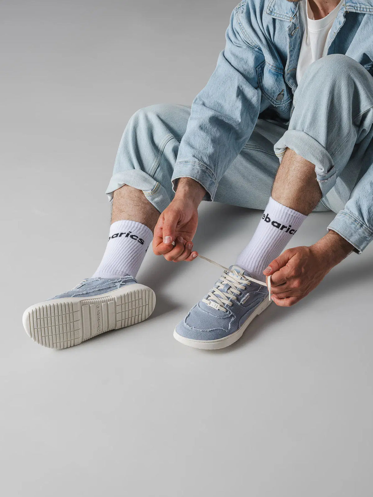 Barefoot Sneakers Barebarics Zing Denim - Light Blue - BarefootHub - UK Barefoot Shoes