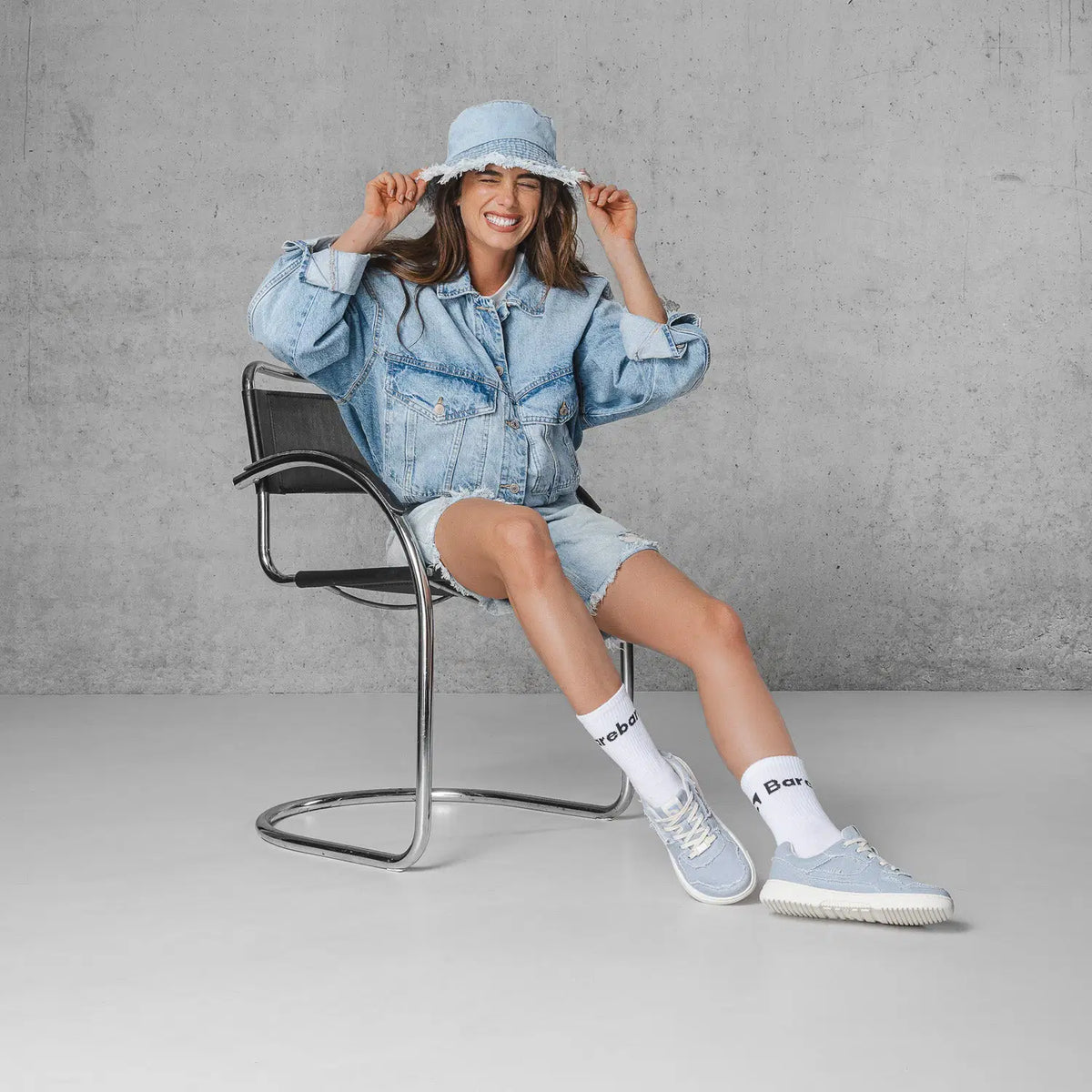 Barefoot Sneakers Barebarics Zing Denim - Light Blue - BarefootHub - UK Barefoot Shoes