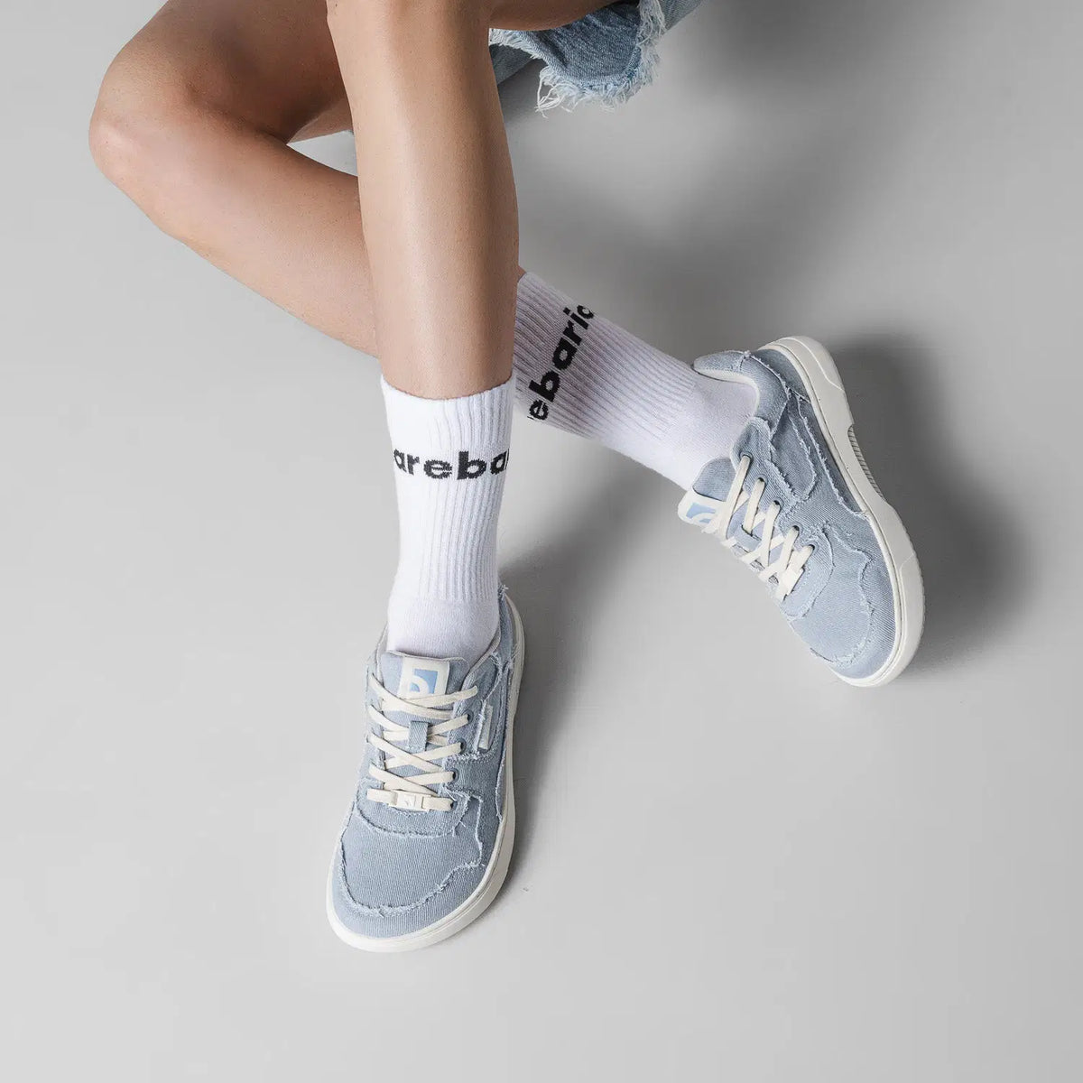 Barefoot Sneakers Barebarics Zing Denim - Light Blue - BarefootHub - UK Barefoot Shoes