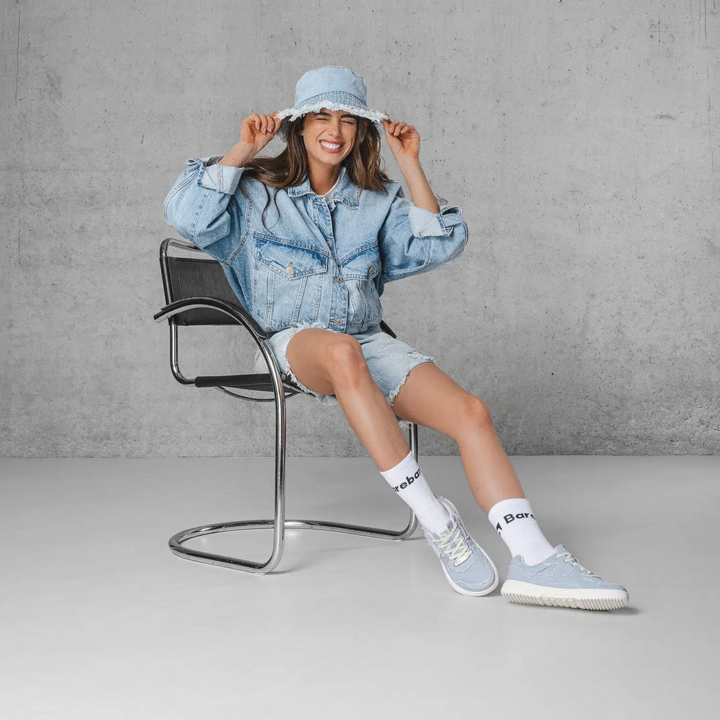 Barefoot Sneakers Barebarics Zing Denim - Light Blue - BarefootHub - UK Barefoot Shoes