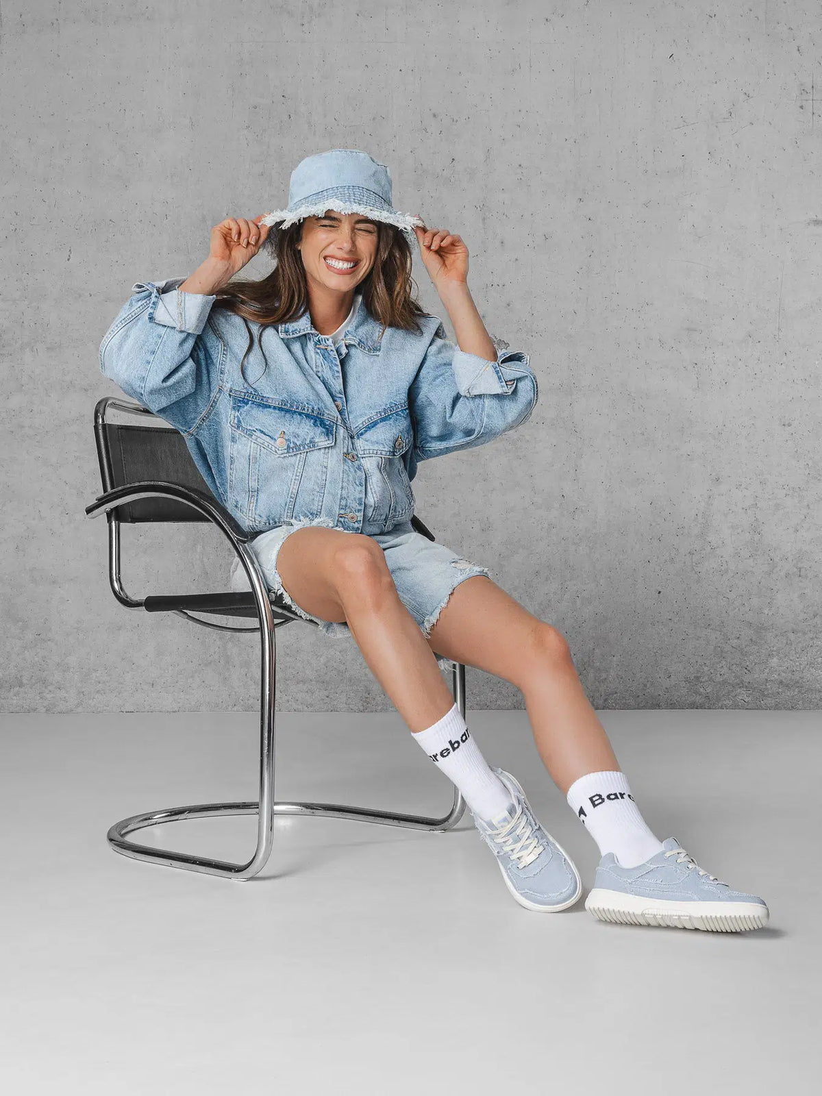 Barefoot Sneakers Barebarics Zing Denim - Light Blue - BarefootHub - UK Barefoot Shoes