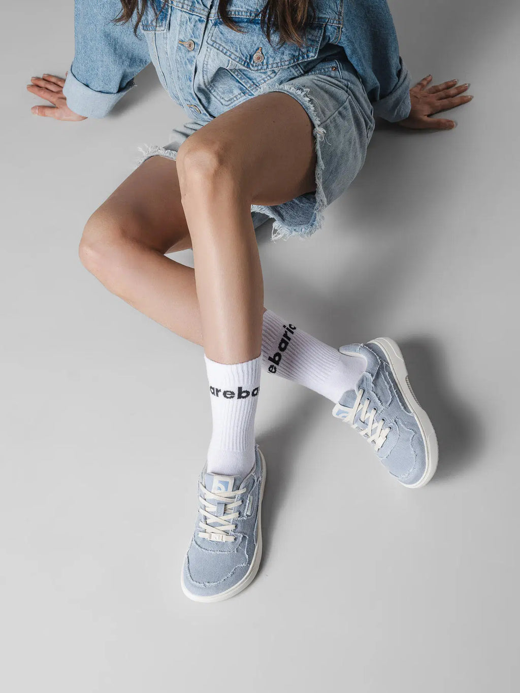 Barefoot Sneakers Barebarics Zing Denim - Light Blue - BarefootHub - UK Barefoot Shoes