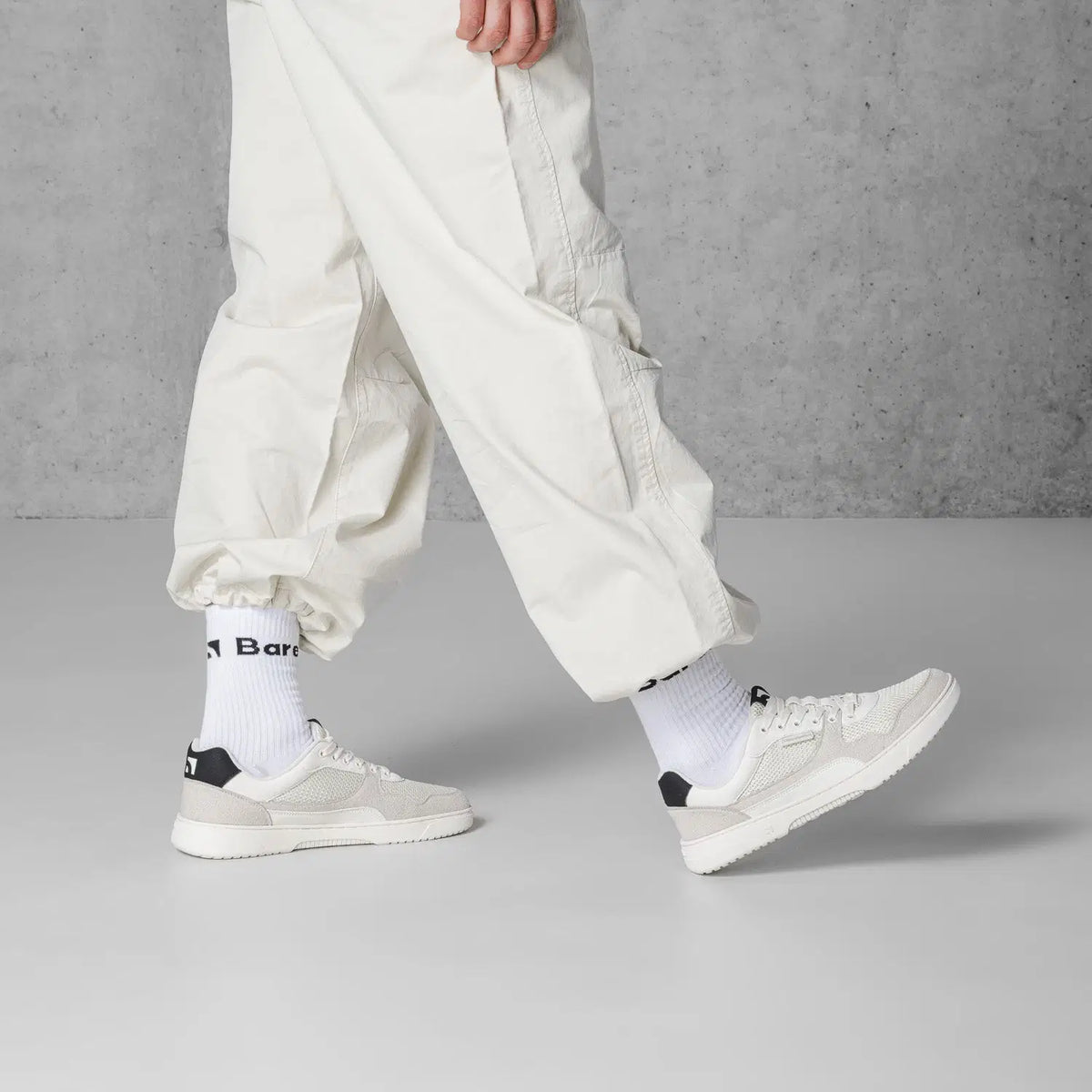 Barefoot Sneakers Barebarics Zing - Fresh - White & Beige - BarefootHub - UK Barefoot Shoes