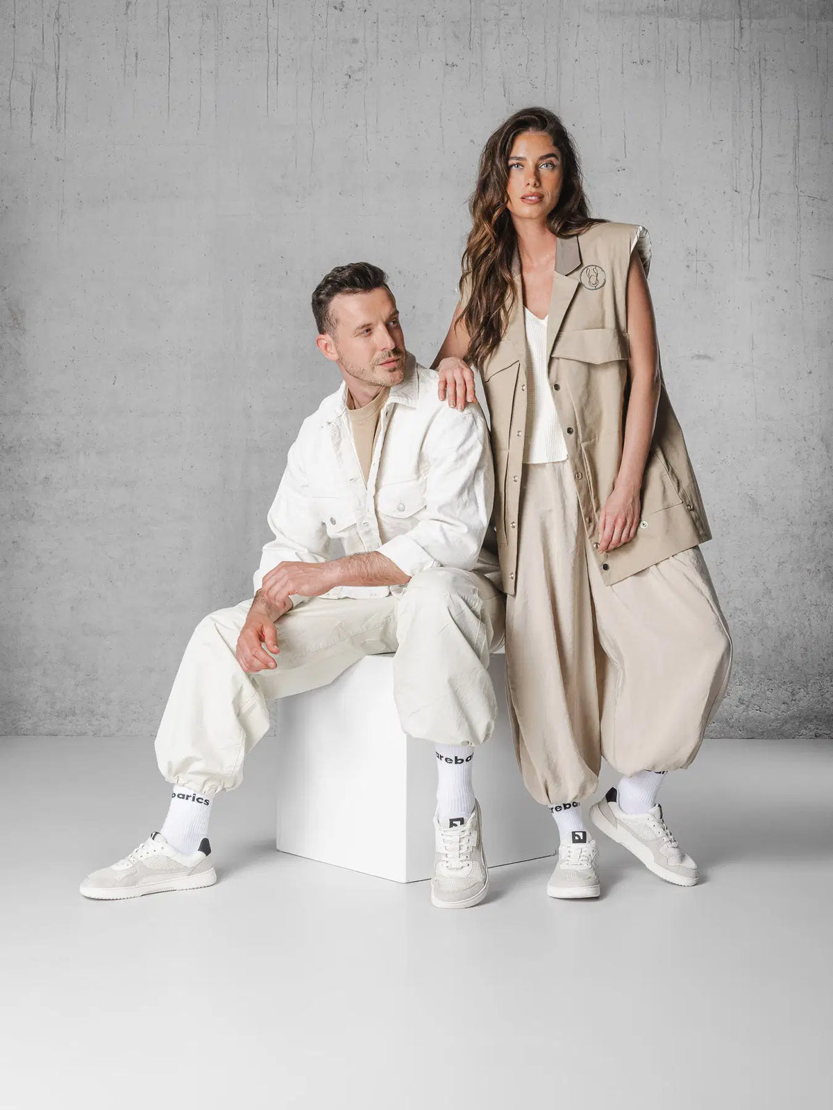 Barefoot Sneakers Barebarics Zing - Fresh - White & Beige - BarefootHub - UK Barefoot Shoes