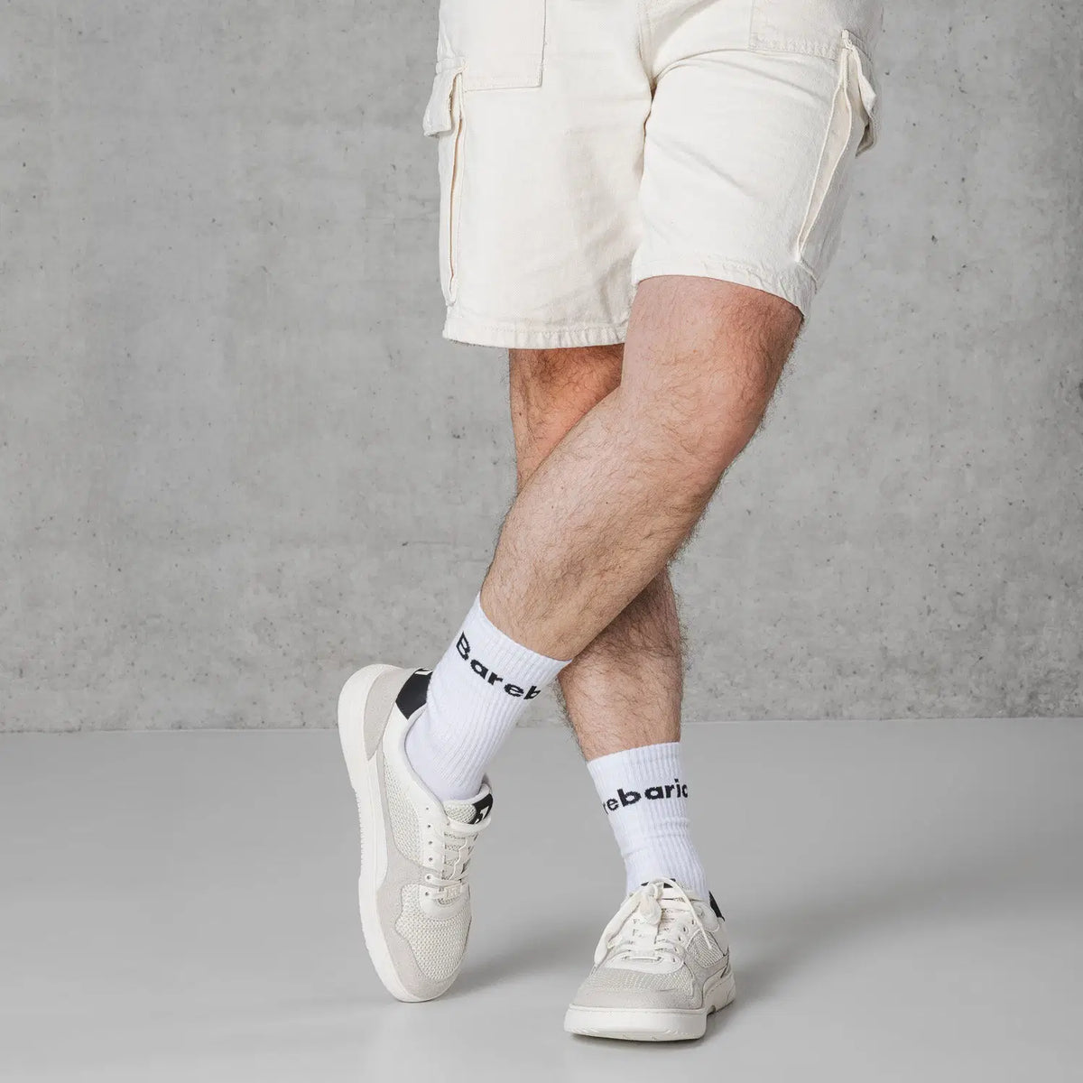 Barefoot Sneakers Barebarics Zing - Fresh - White & Beige - BarefootHub - UK Barefoot Shoes