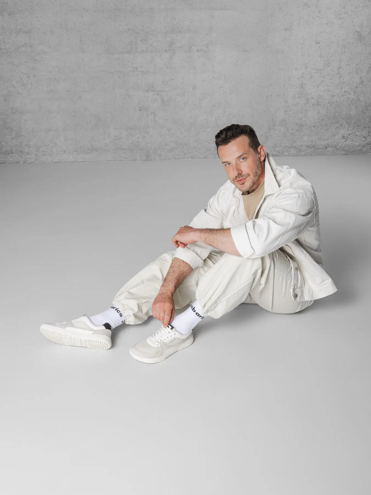Barefoot Sneakers Barebarics Zing - Fresh - White & Beige - BarefootHub - UK Barefoot Shoes