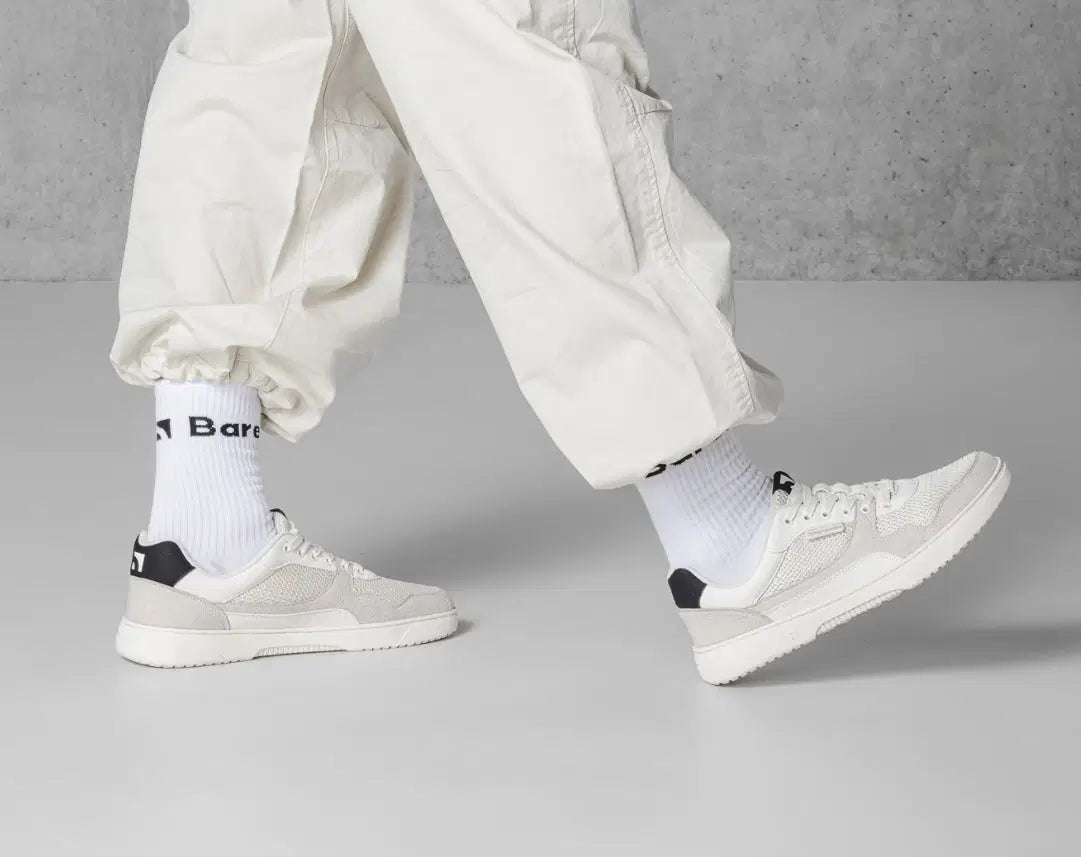 Barefoot Sneakers Barebarics Zing - Fresh - White & Beige - BarefootHub - UK Barefoot Shoes