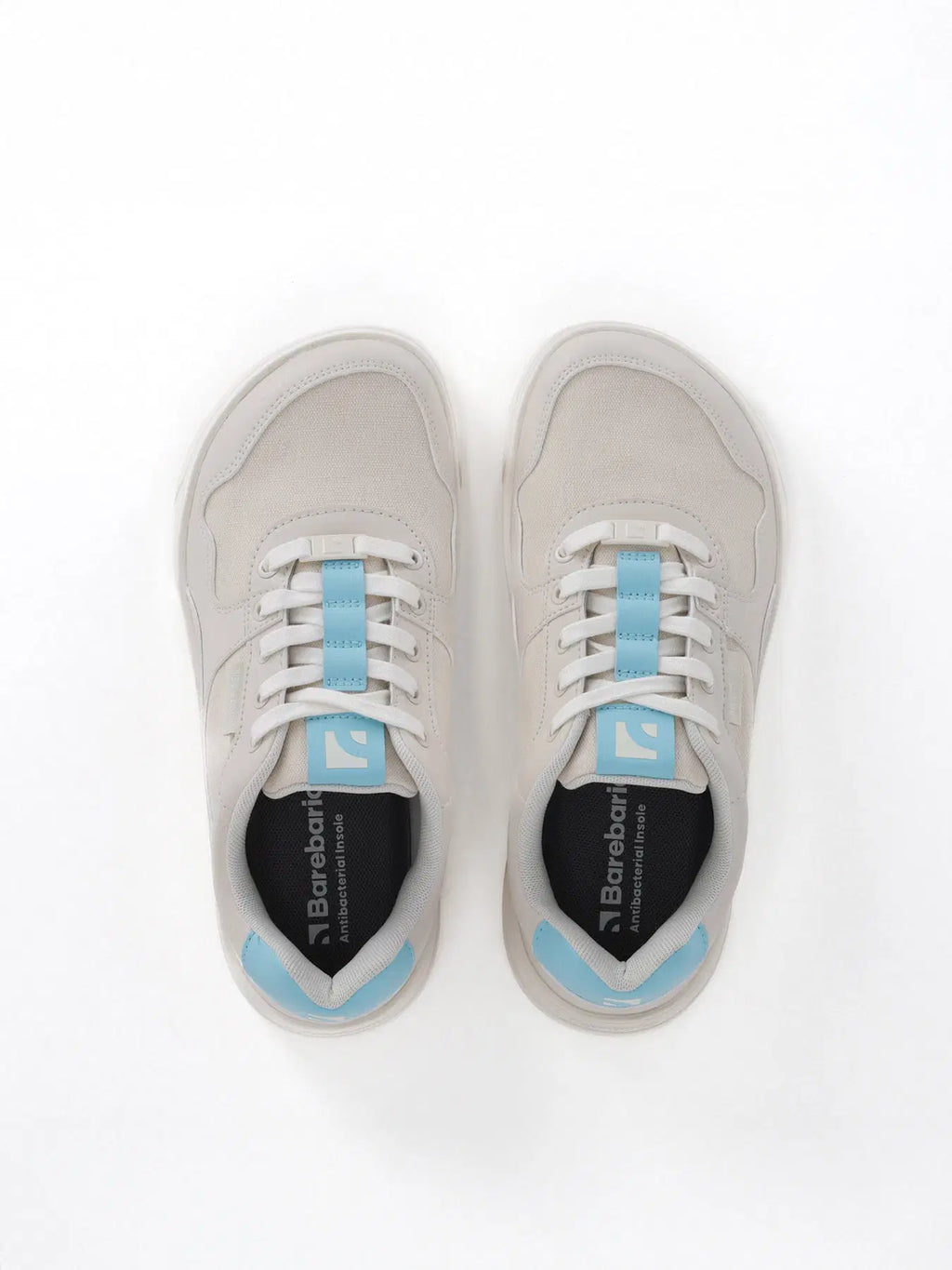 Barefoot Sneakers Barebarics Zing - Off-White & Blue - BarefootHub - UK Barefoot Shoes