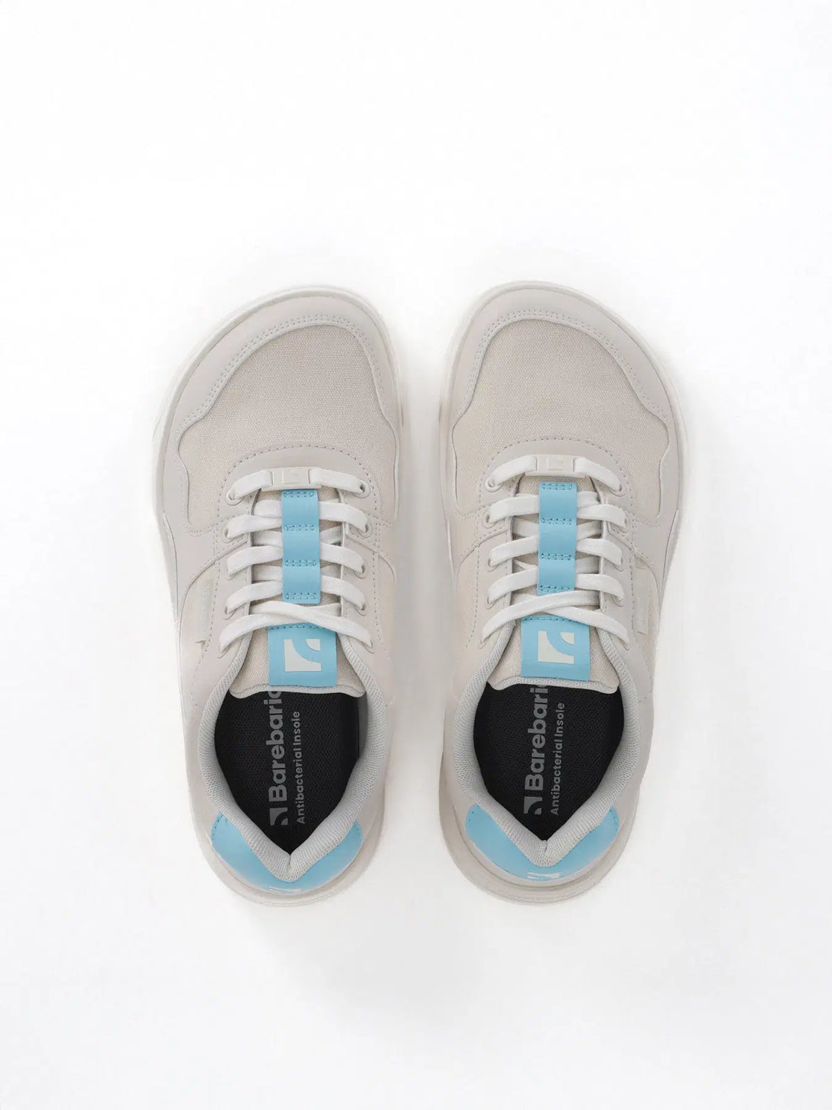 Barefoot Sneakers Barebarics Zing - Off-White & Blue - BarefootHub - UK Barefoot Shoes