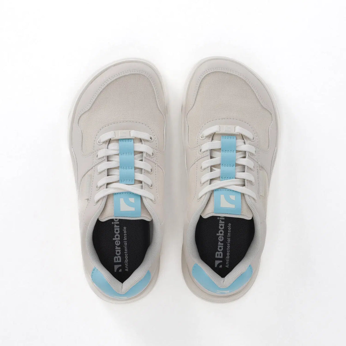Barefoot Sneakers Barebarics Zing - Off-White & Blue - BarefootHub - UK Barefoot Shoes