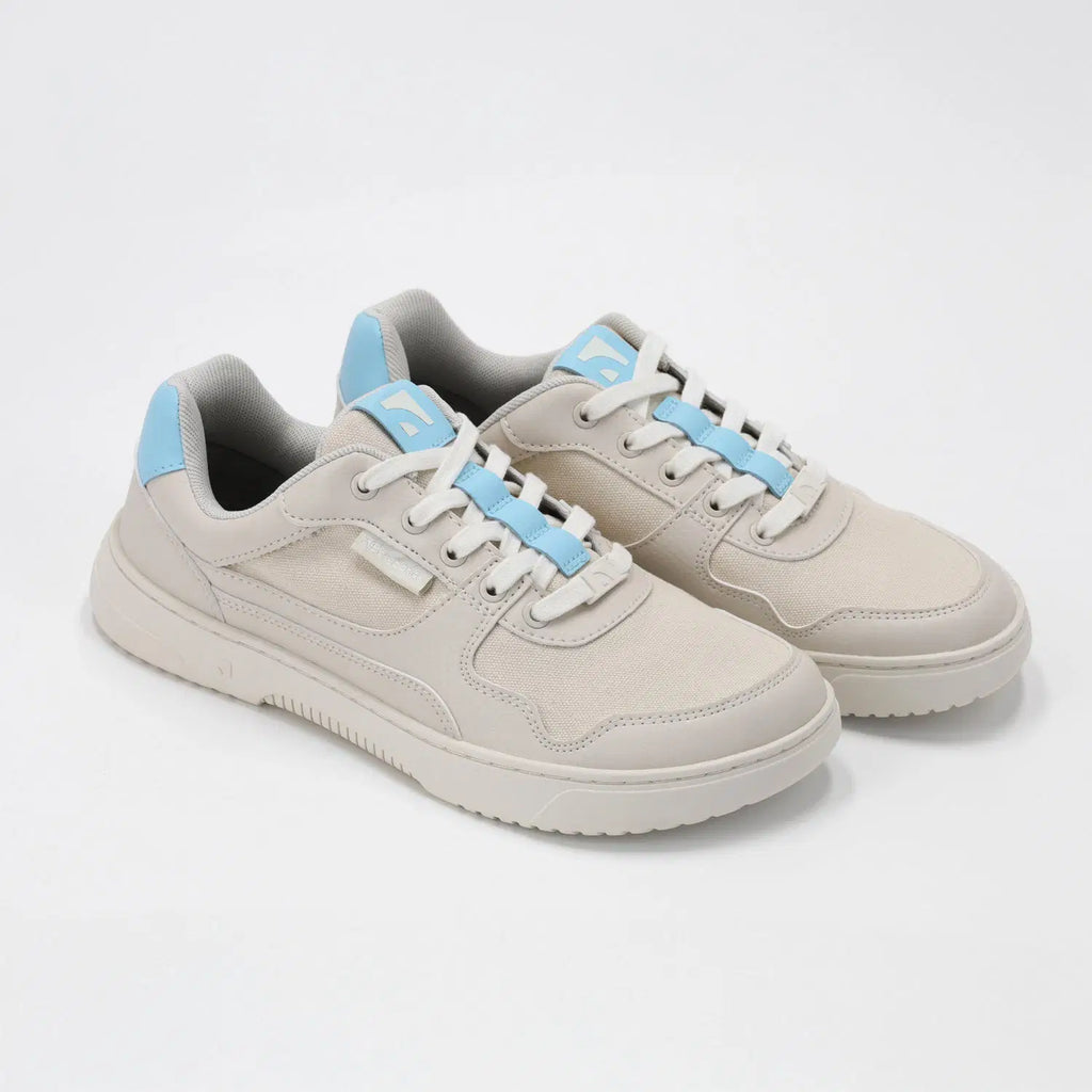 Barefoot Sneakers Barebarics Zing - Off-White & Blue - BarefootHub - UK Barefoot Shoes