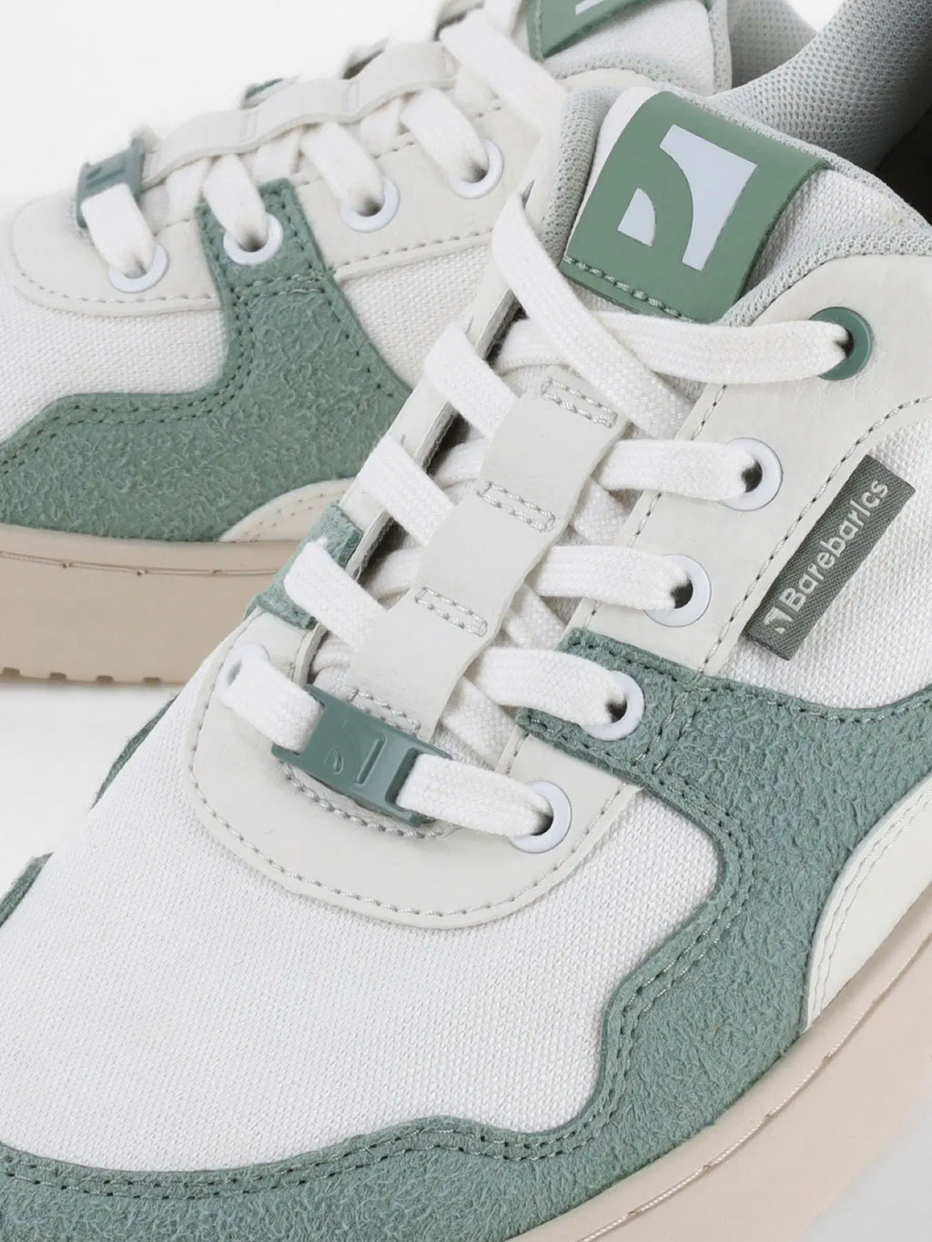 Barefoot Sneakers Barebarics Zing - White & Green - BarefootHub - UK Barefoot Shoes