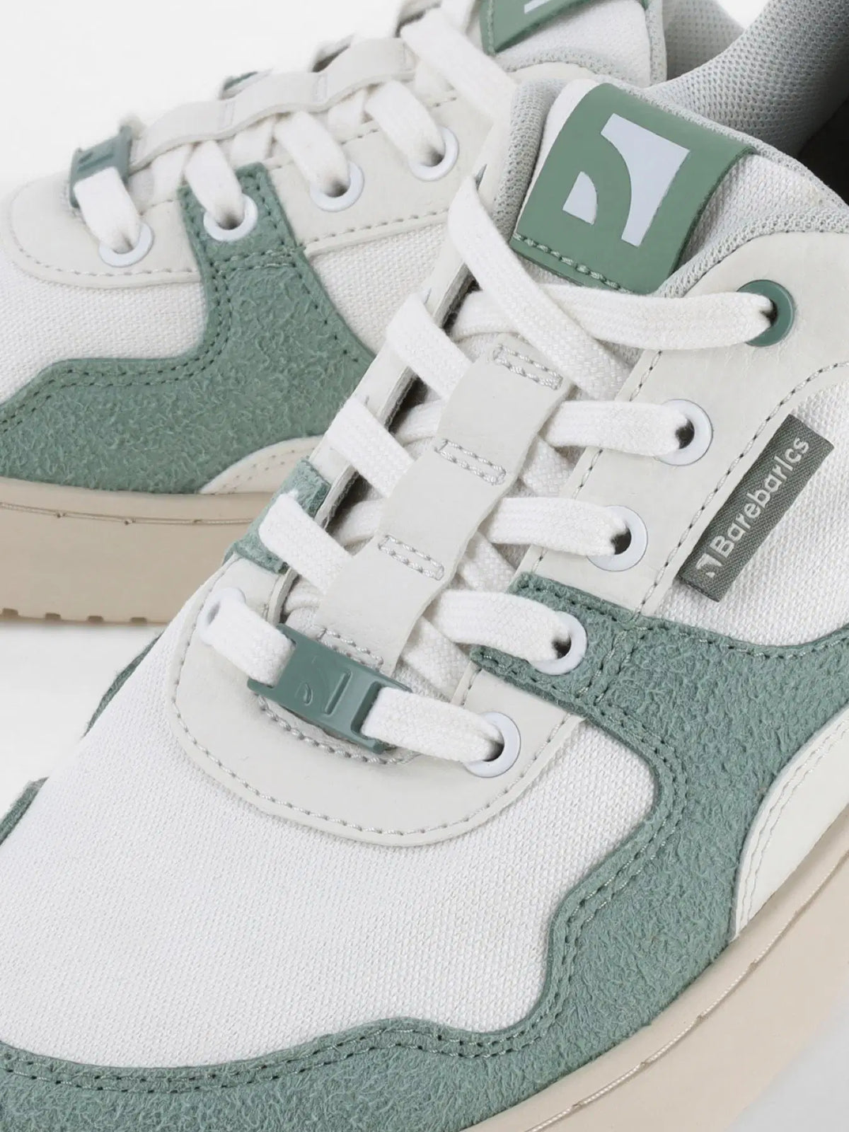 Barefoot Sneakers Barebarics Zing - White & Green - BarefootHub - UK Barefoot Shoes
