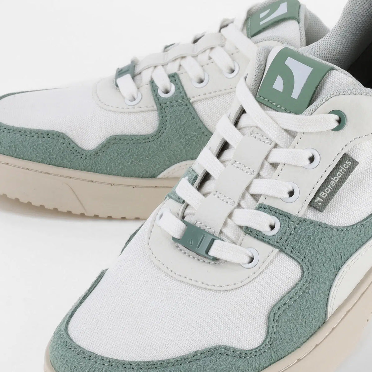 Barefoot Sneakers Barebarics Zing - White & Green - BarefootHub - UK Barefoot Shoes