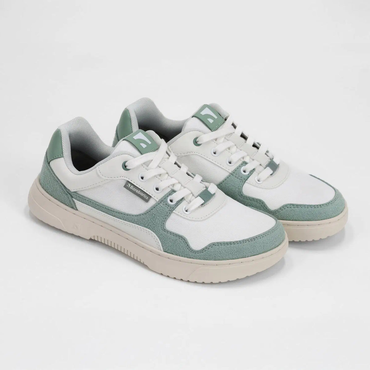 Barefoot Sneakers Barebarics Zing - White & Green - BarefootHub - UK Barefoot Shoes