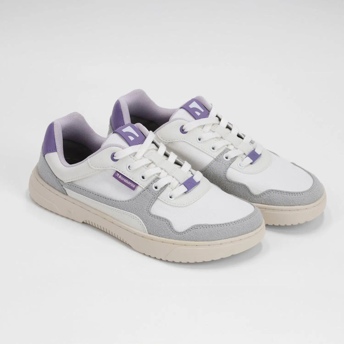 Barefoot Sneakers Barebarics Zing - White & Purple - BarefootHub - UK Barefoot Shoes