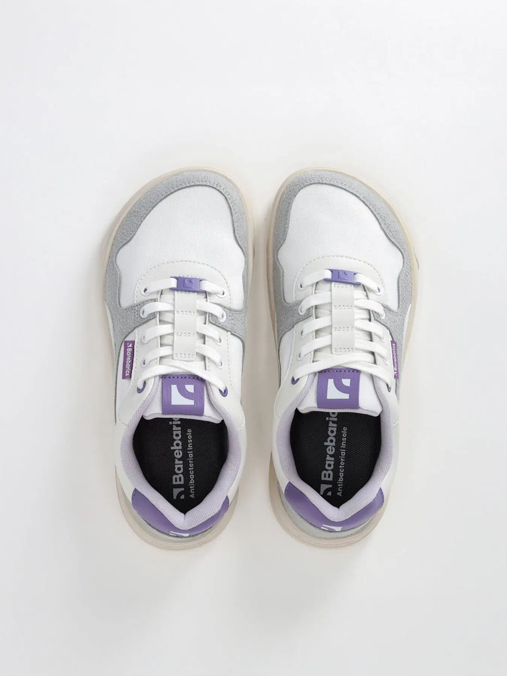 Barefoot Sneakers Barebarics Zing - White & Purple - BarefootHub - UK Barefoot Shoes