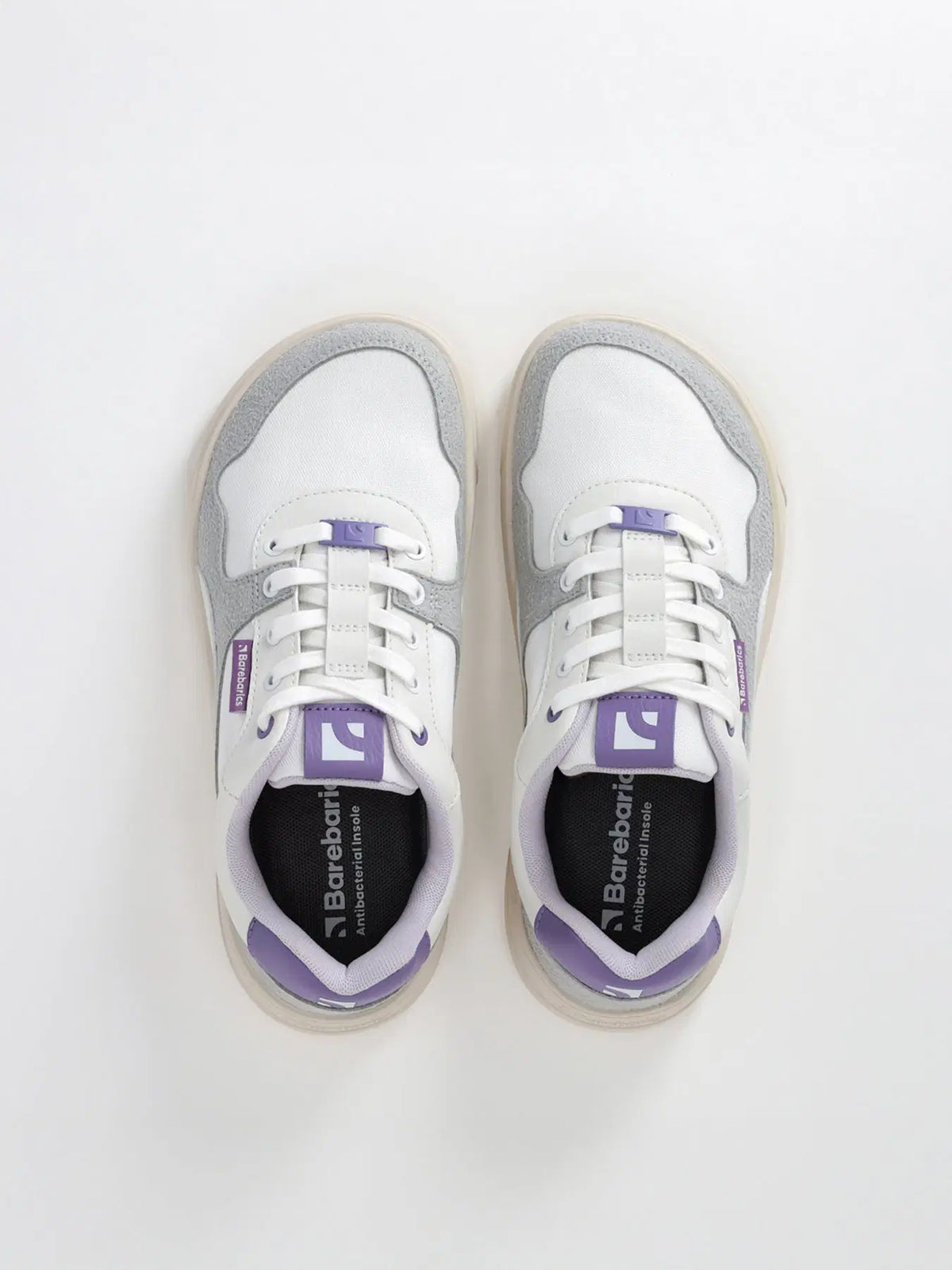 Barefoot Sneakers Barebarics Zing - White & Purple - BarefootHub - UK Barefoot Shoes
