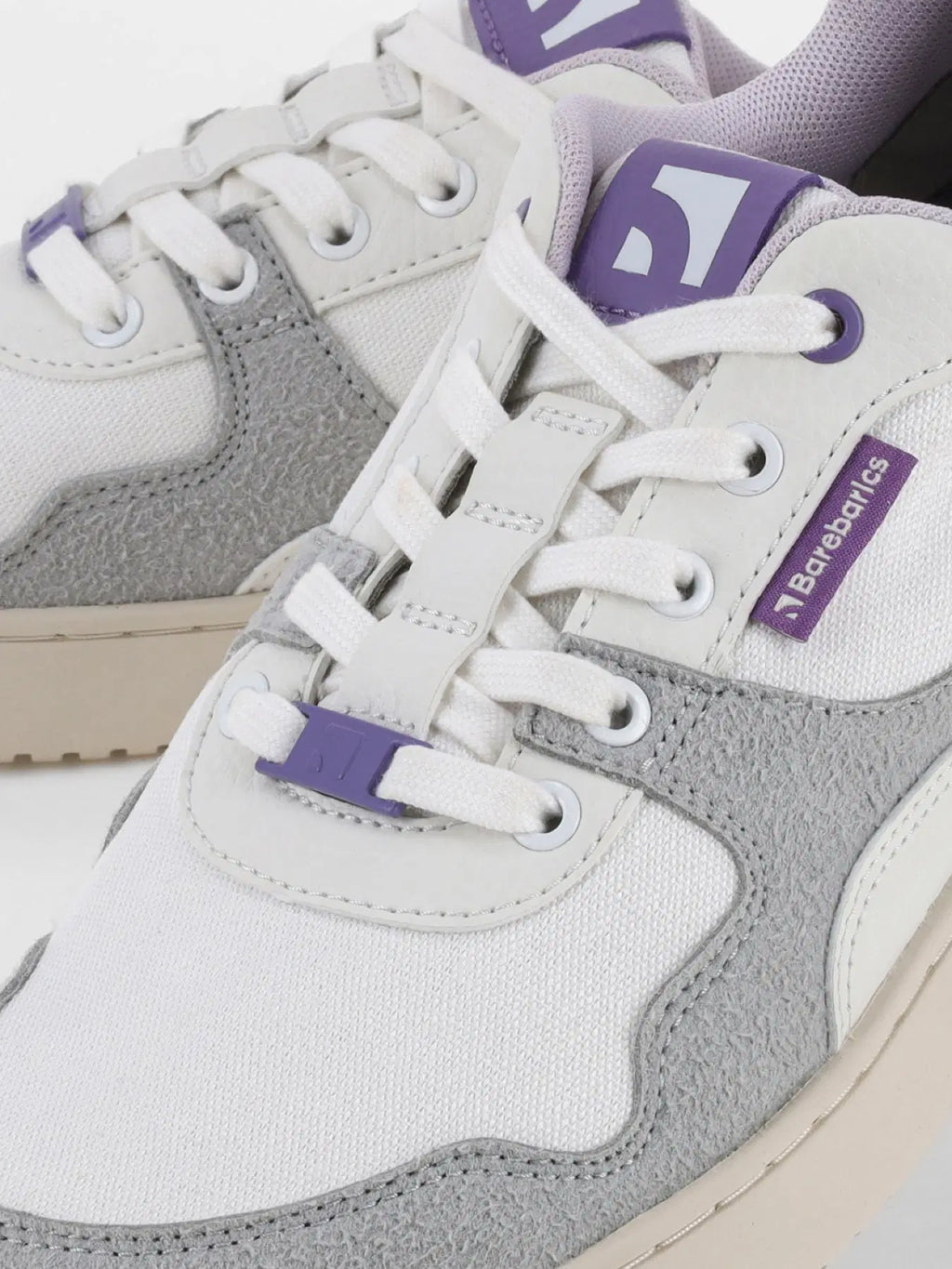 Barefoot Sneakers Barebarics Zing - White & Purple - BarefootHub - UK Barefoot Shoes