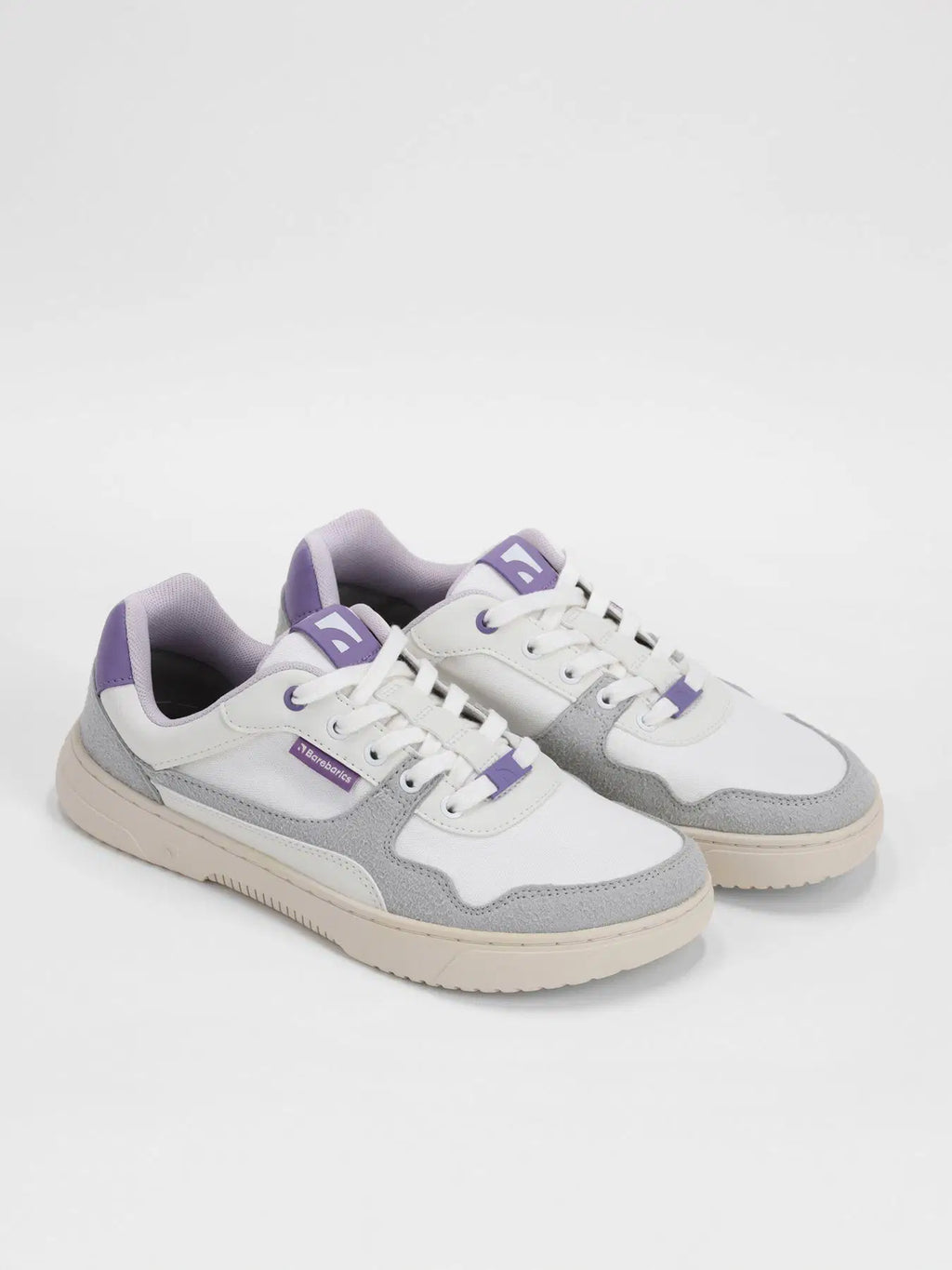 Barefoot Sneakers Barebarics Zing - White & Purple - BarefootHub - UK Barefoot Shoes