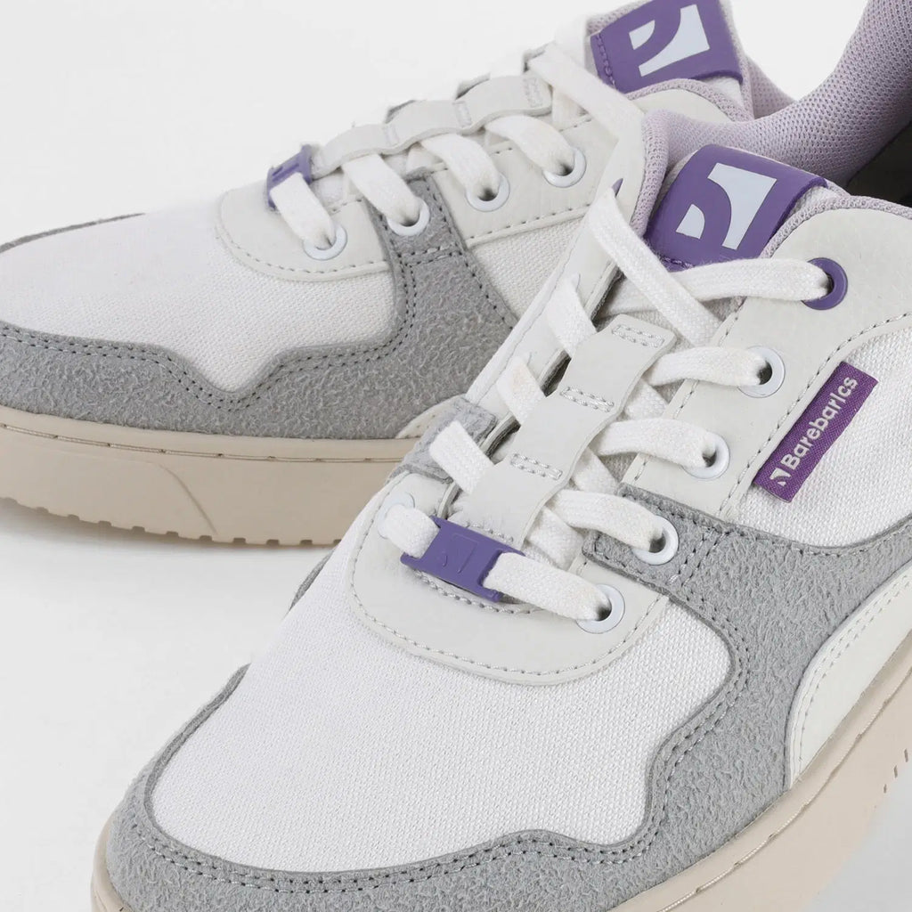 Barefoot Sneakers Barebarics Zing - White & Purple - BarefootHub - UK Barefoot Shoes