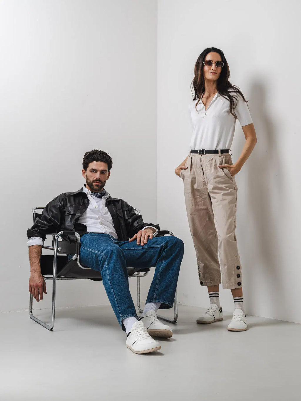 Barefoot Sneakers - Be Lenka Echo - White & Black Vegan - BarefootHub - UK Barefoot Shoes
