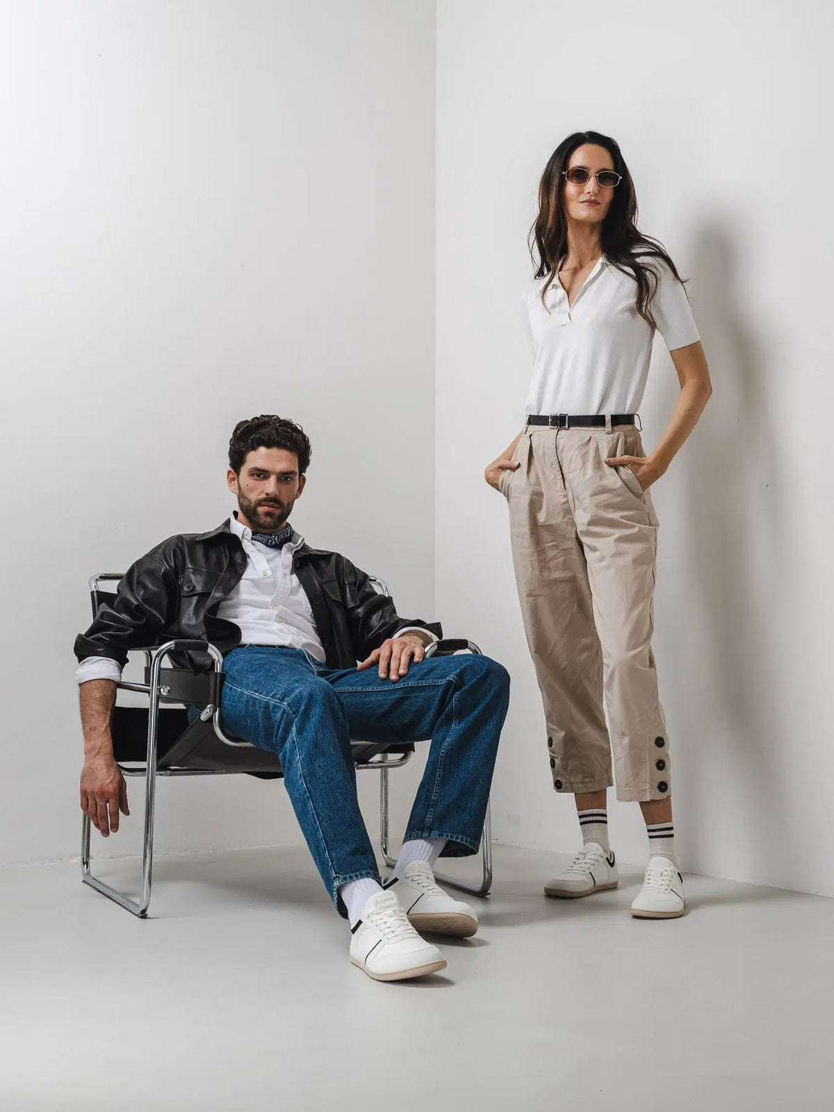 Barefoot Sneakers - Be Lenka Echo - White & Black Vegan - BarefootHub - UK Barefoot Shoes