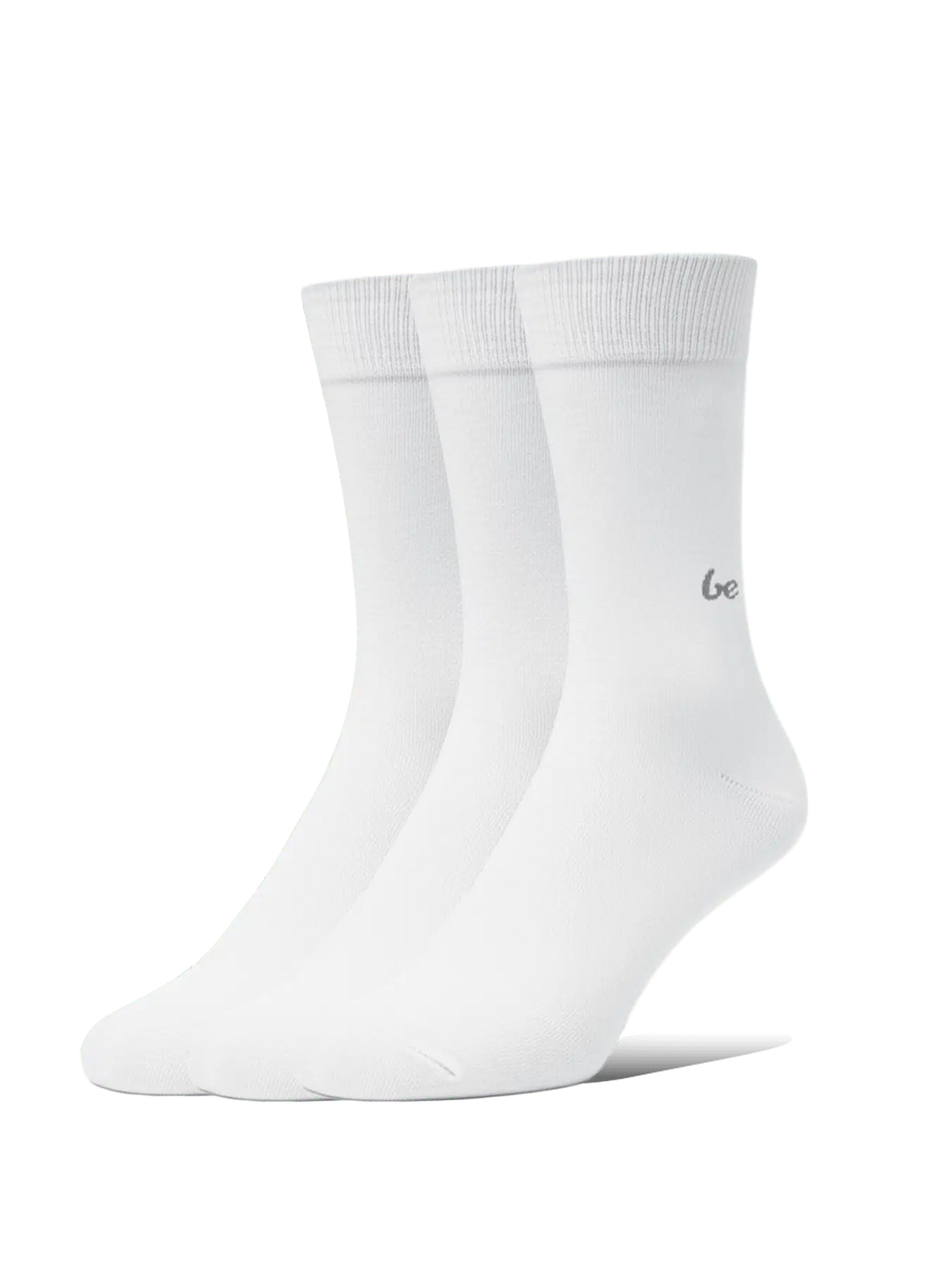 Barefoot Socks - Crew - Essentials - White - 3 pack - BarefootHub - UK Barefoot Shoes