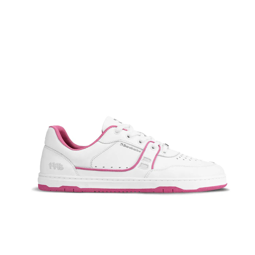 Barfuß-Sneaker Barebarics Arise - Weiß & Himbeerrosa