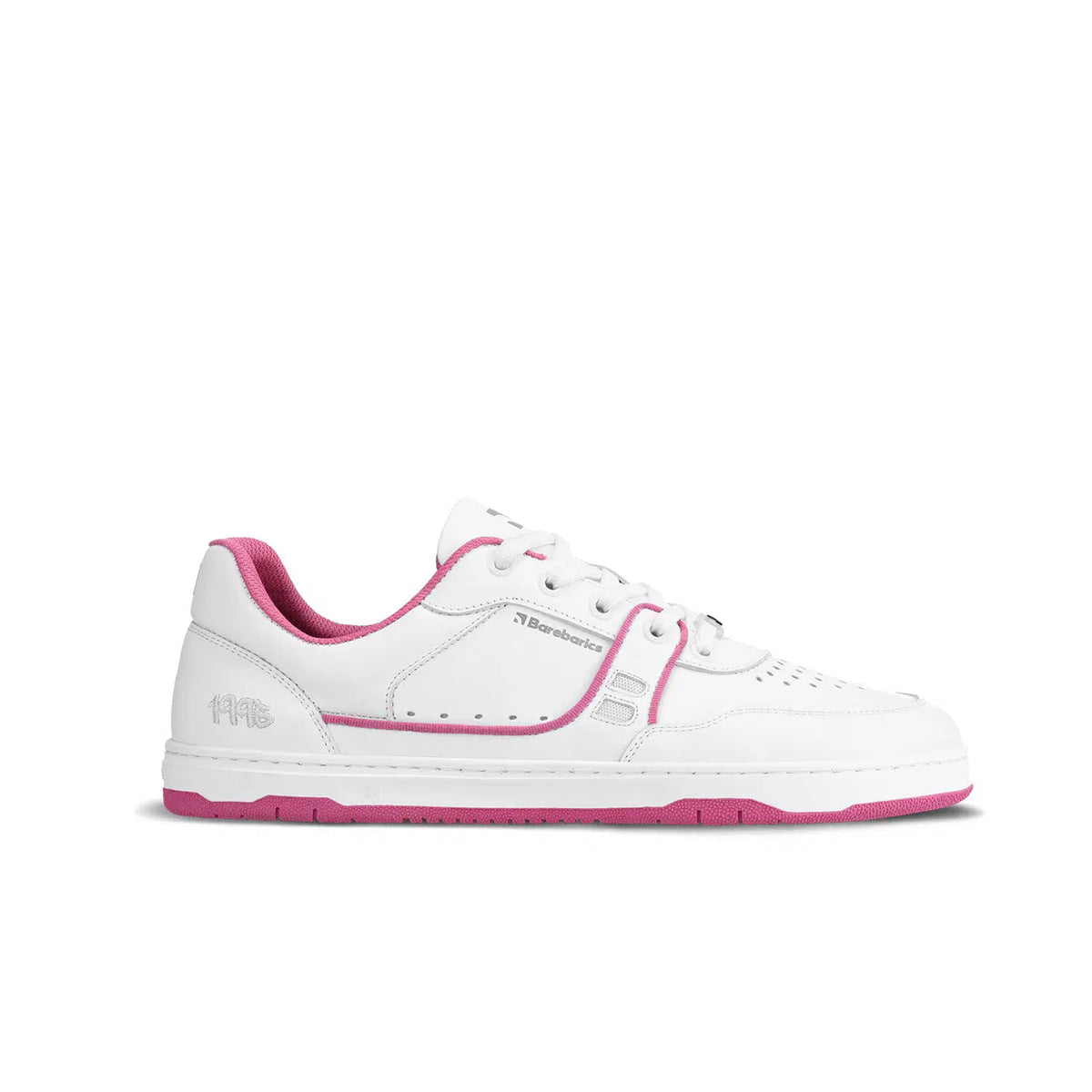 Barfuß-Sneaker Barebarics Arise - Weiß & Himbeerrosa