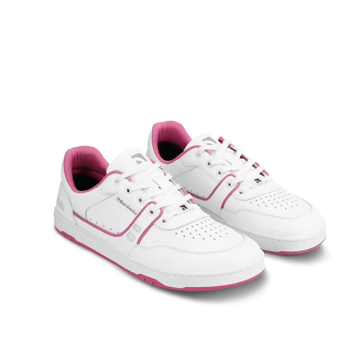 Barfuß-Sneaker Barebarics Arise - Weiß & Himbeerrosa