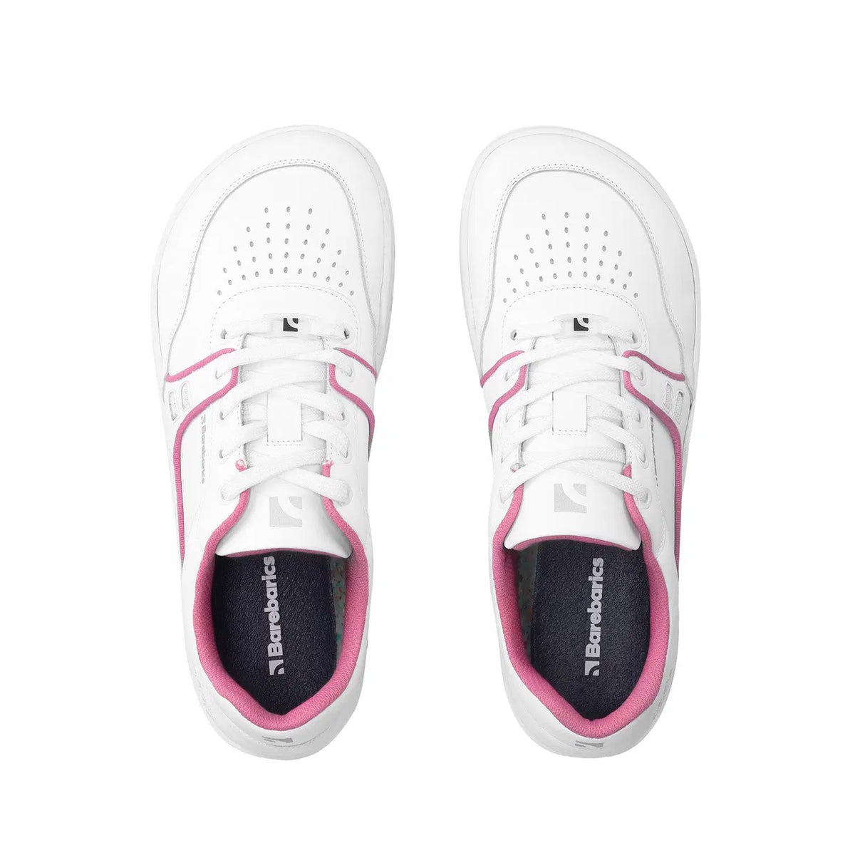 Barfuß-Sneaker Barebarics Arise - Weiß & Himbeerrosa