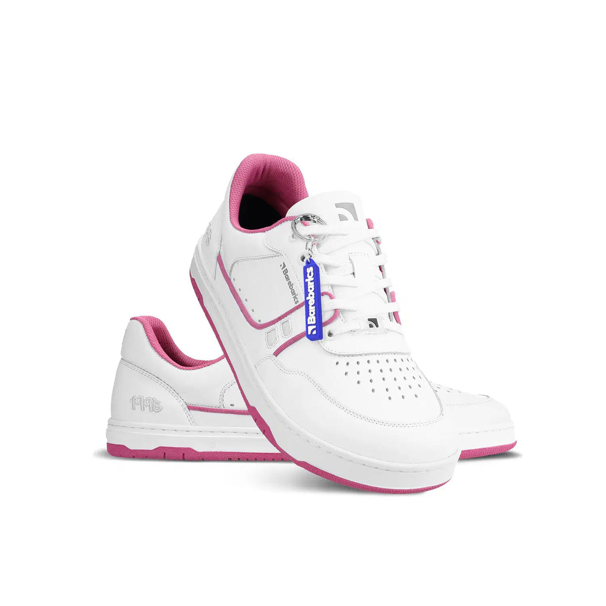 Barfuß-Sneaker Barebarics Arise - Weiß & Himbeerrosa
