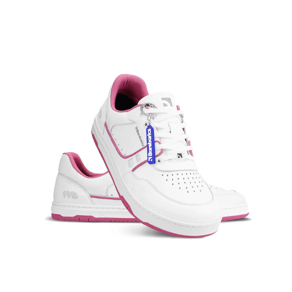 Barfuß-Sneaker Barebarics Arise - Weiß & Himbeerrosa