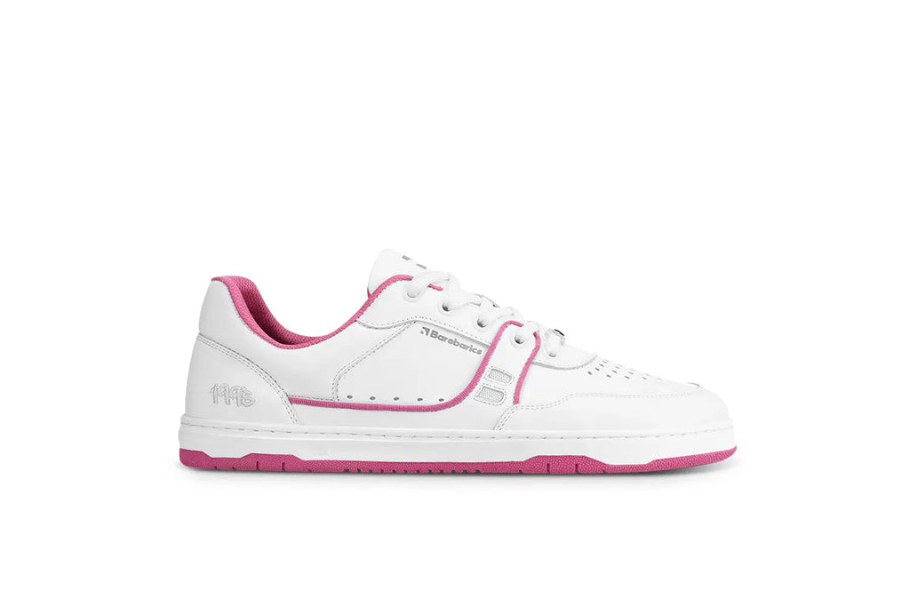 Barfuß-Sneaker Barebarics Arise - Weiß & Himbeerrosa