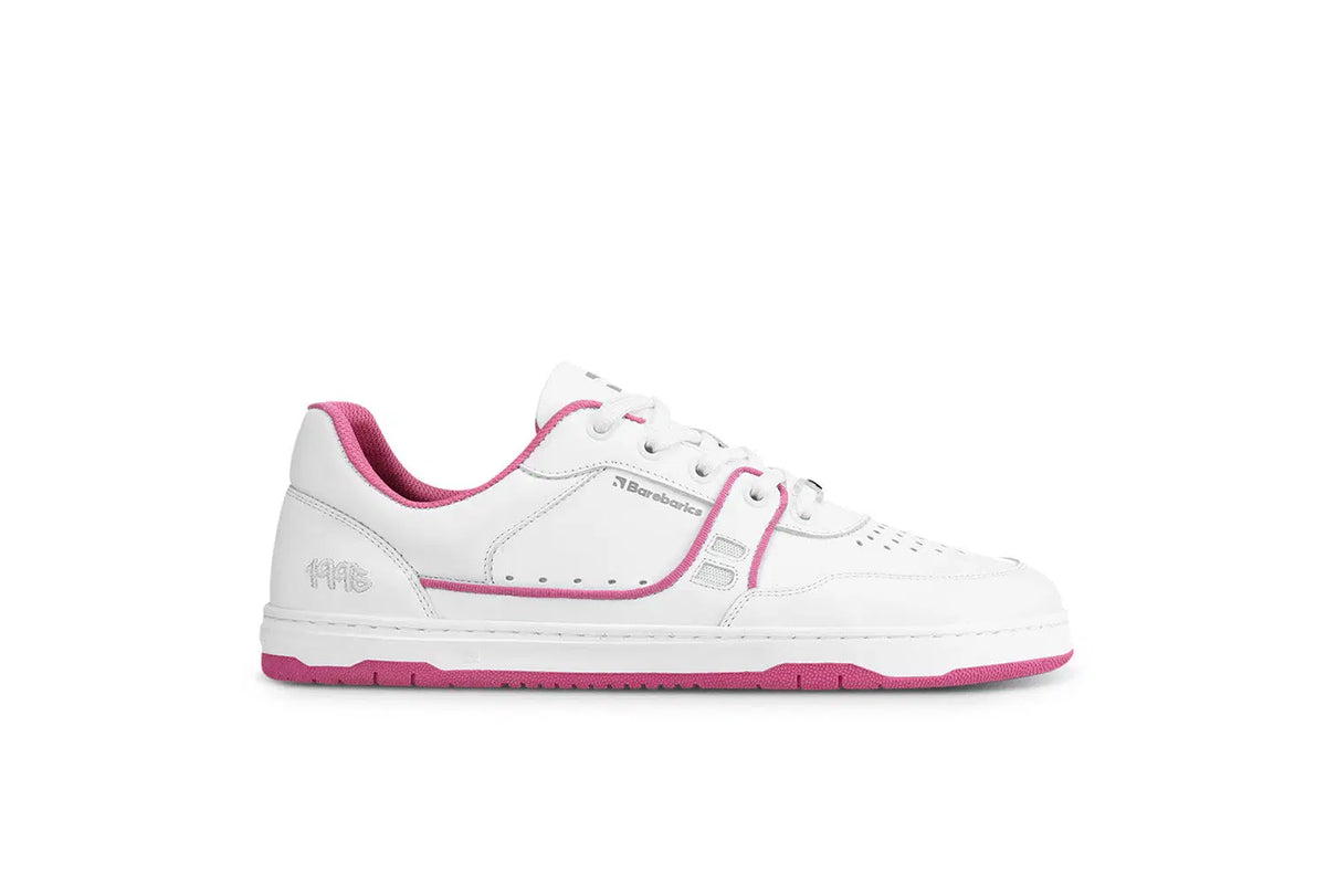 Barfuß-Sneaker Barebarics Arise - Weiß & Himbeerrosa