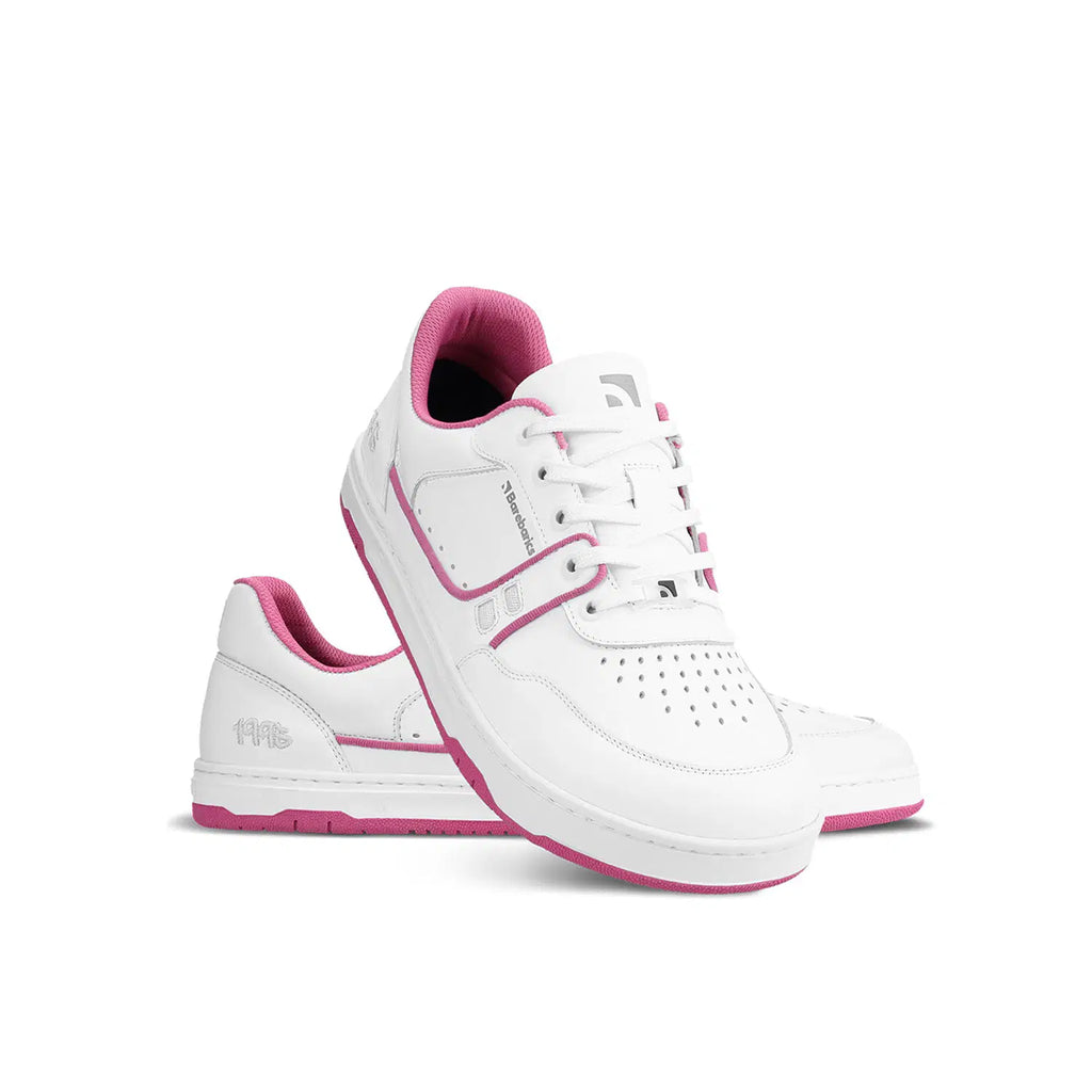 Barfuß-Sneaker Barebarics Arise - Weiß & Himbeerrosa