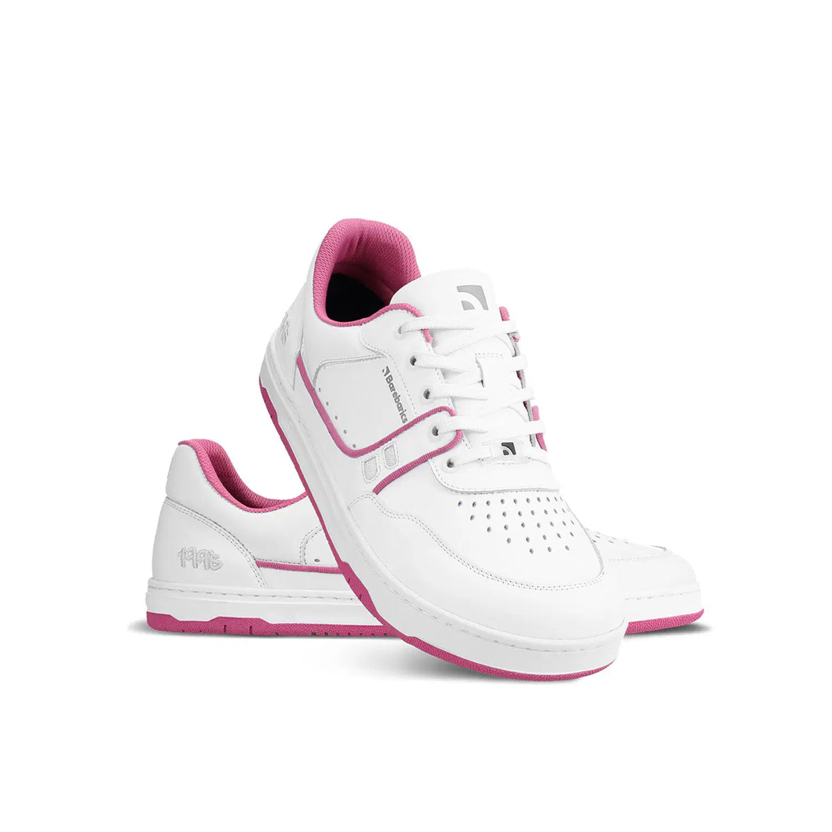 Barfuß-Sneaker Barebarics Arise - Weiß & Himbeerrosa