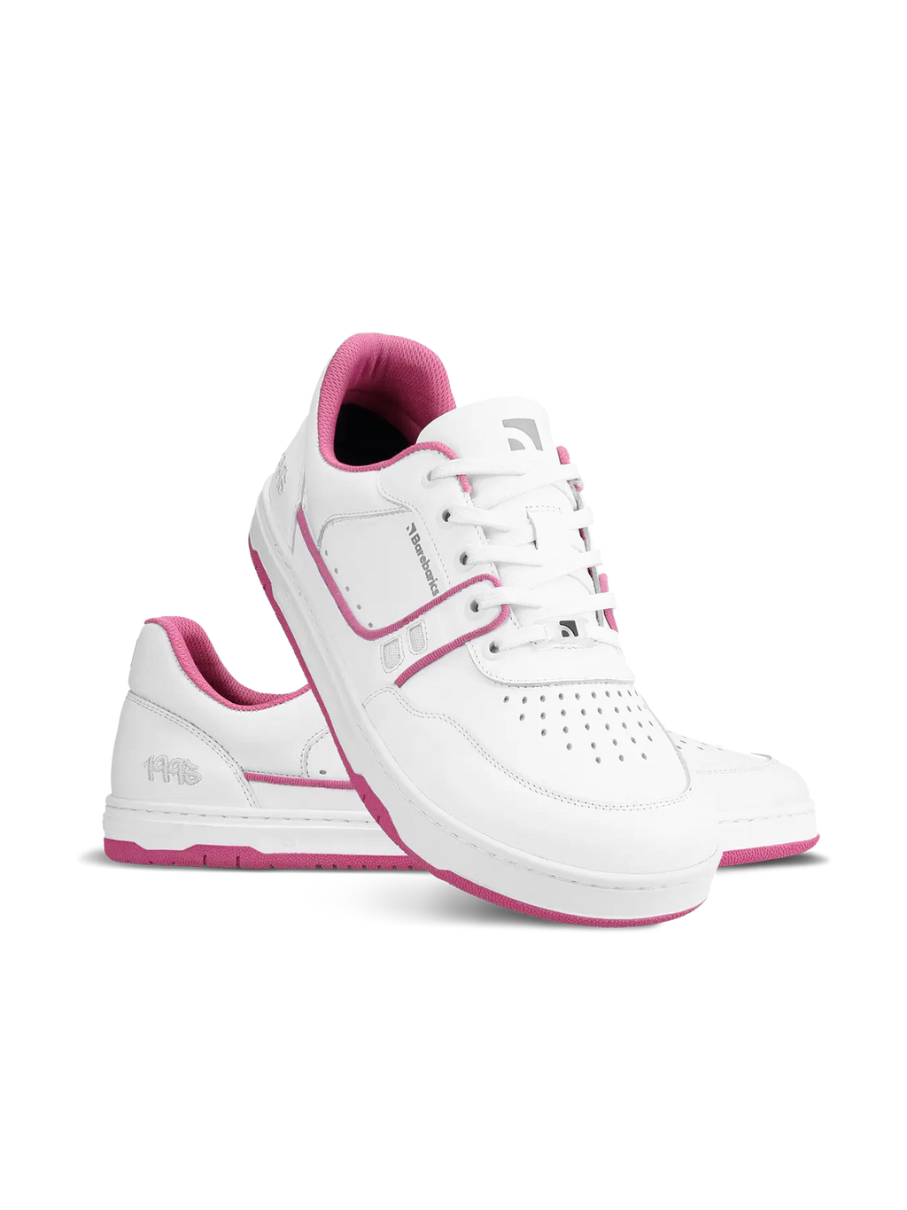 Barfuß-Sneaker Barebarics Arise - Weiß & Himbeerrosa