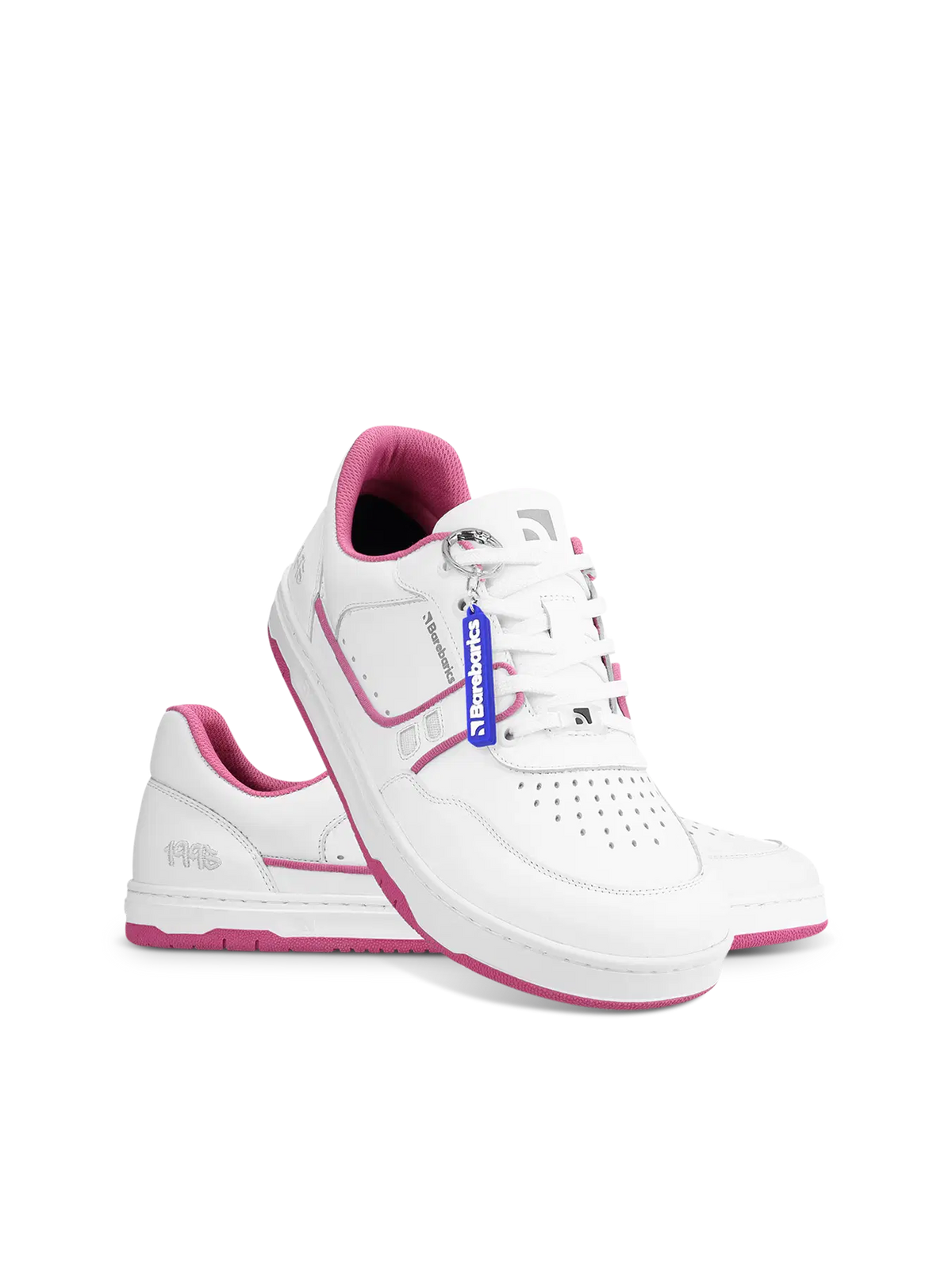 Barfuß-Sneaker Barebarics Arise - Weiß & Himbeerrosa