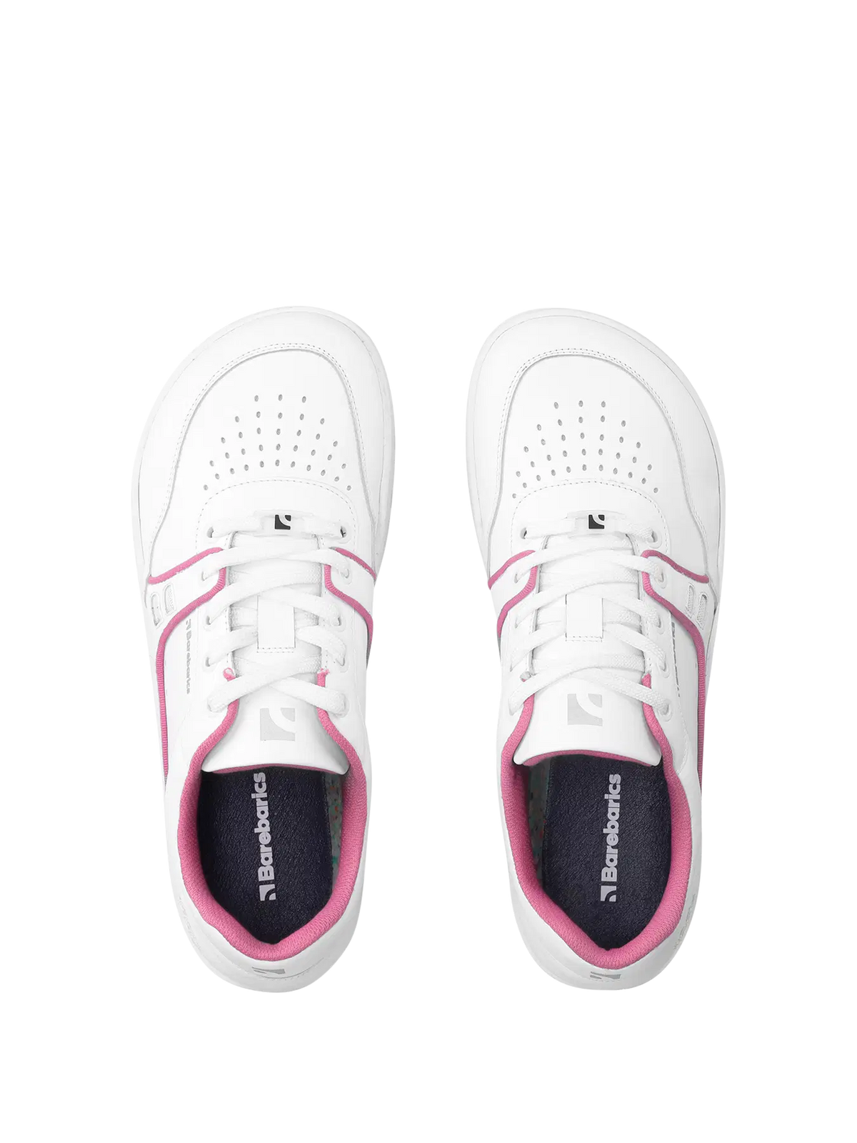 Barfuß-Sneaker Barebarics Arise - Weiß & Himbeerrosa