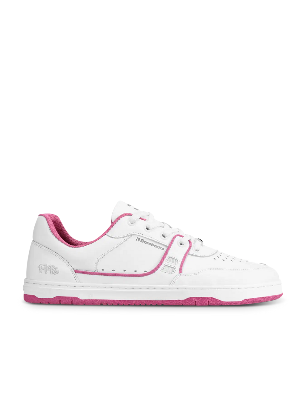 Barfuß-Sneaker Barebarics Arise - Weiß & Himbeerrosa
