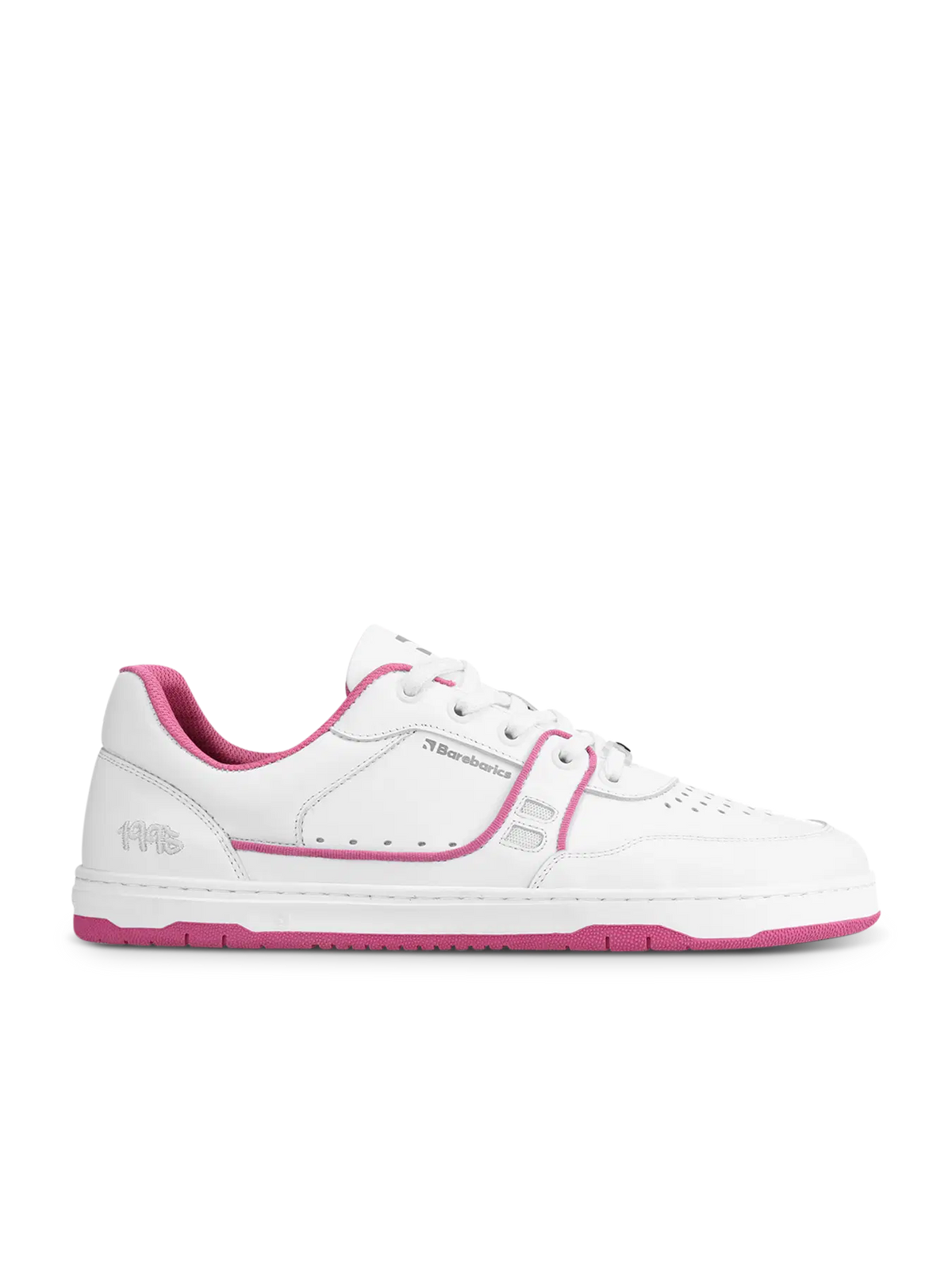Barfuß-Sneaker Barebarics Arise - Weiß & Himbeerrosa