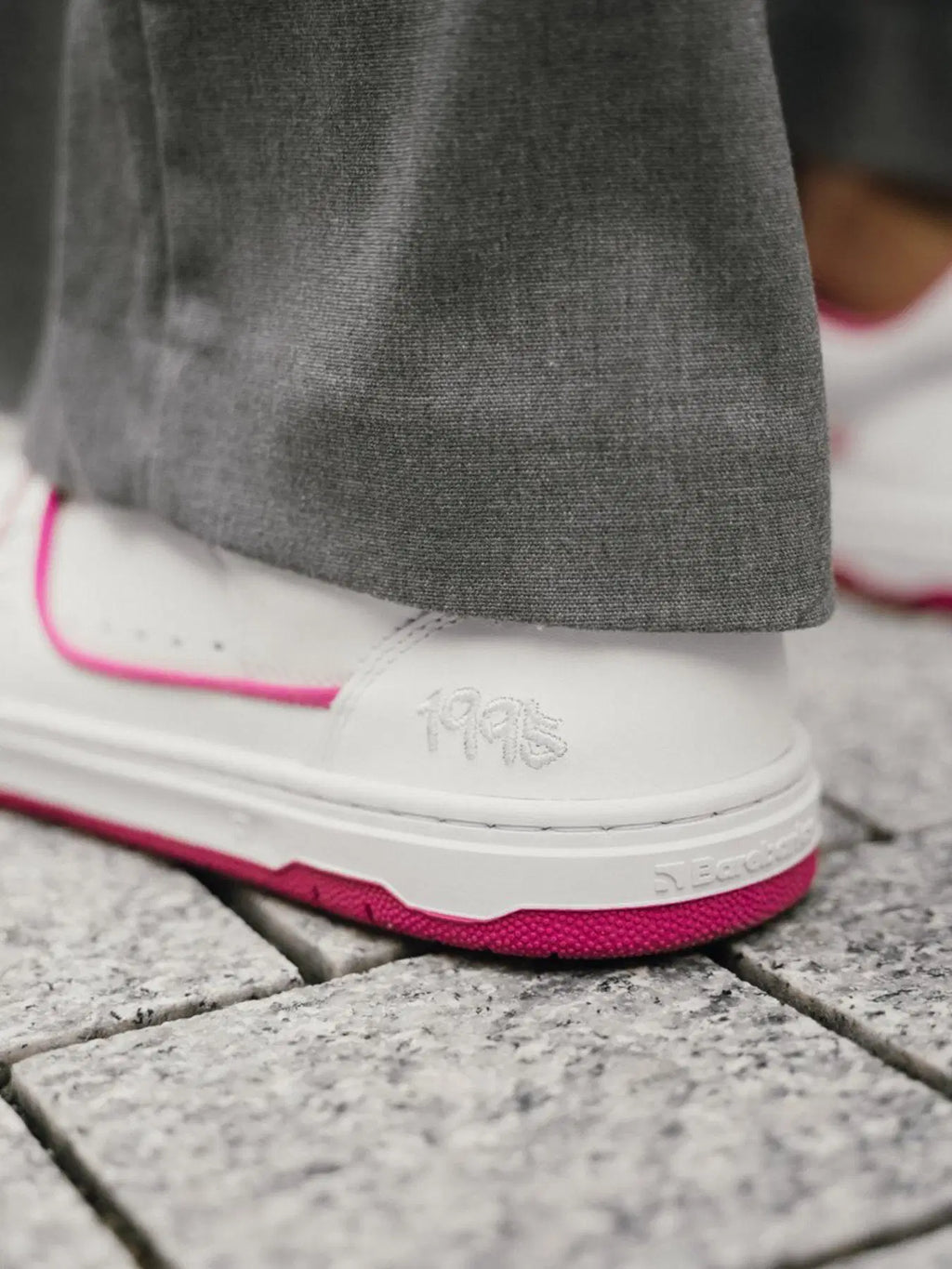 Barfuß-Sneaker Barebarics Arise - Weiß & Himbeerrosa