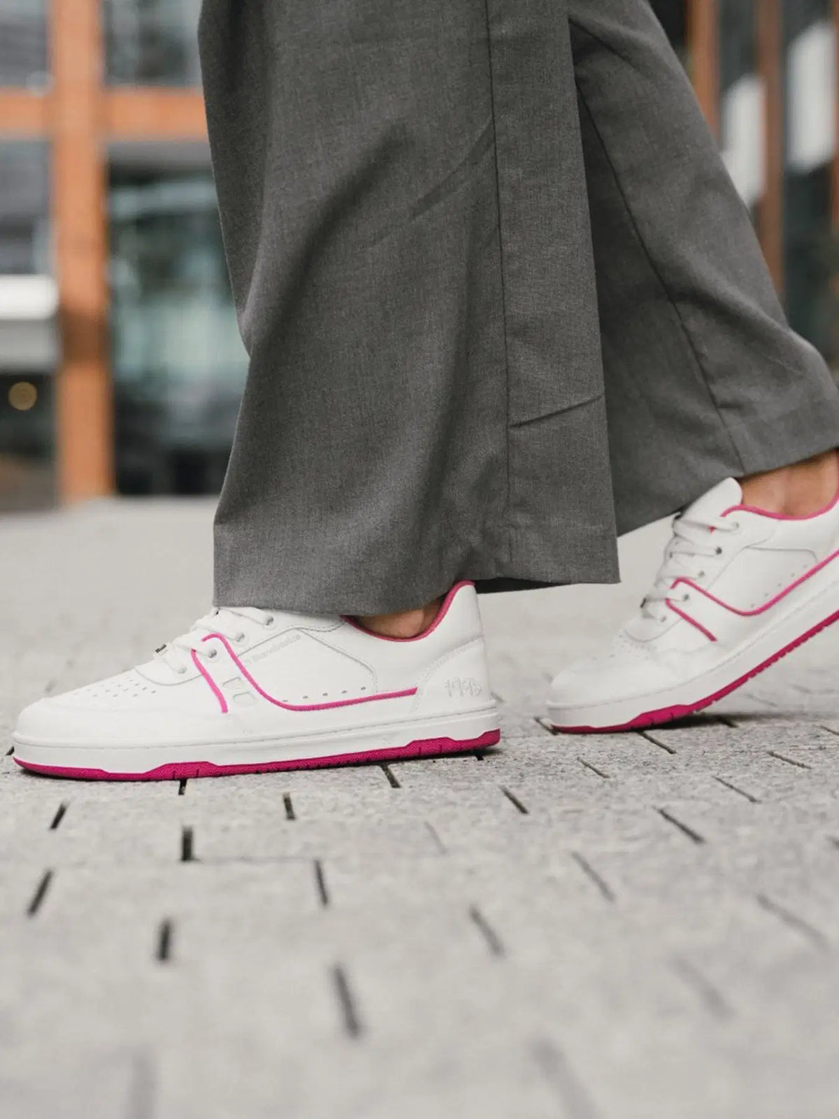 Barfuß-Sneaker Barebarics Arise - Weiß & Himbeerrosa